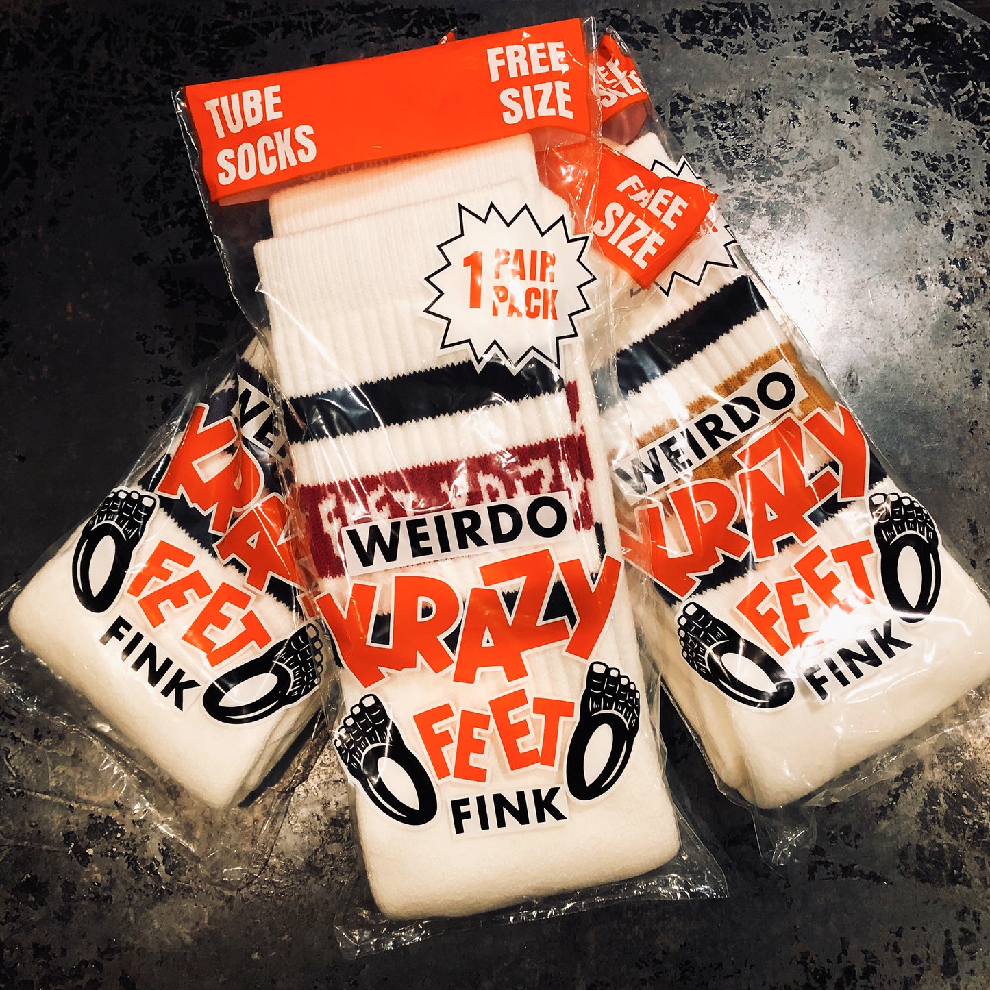 KRAZY FEET - TUBE SOCKS / WRD99G02