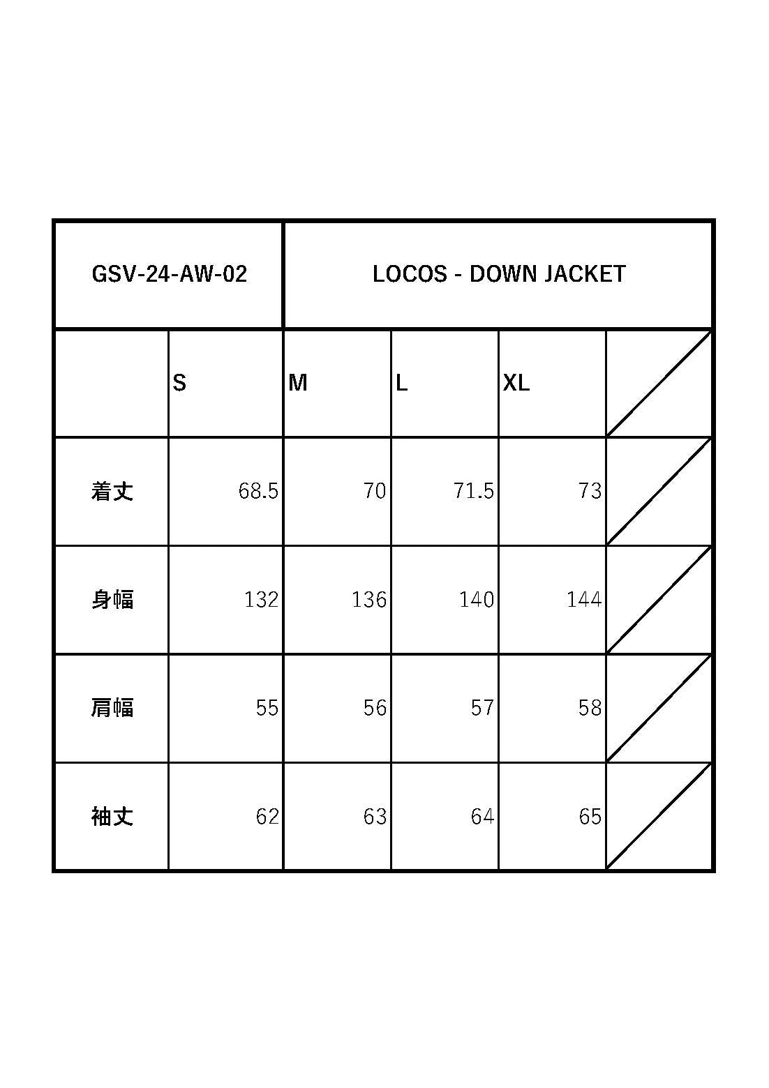 LOCOS - DOWN JACKET / GSV-24-AW-02