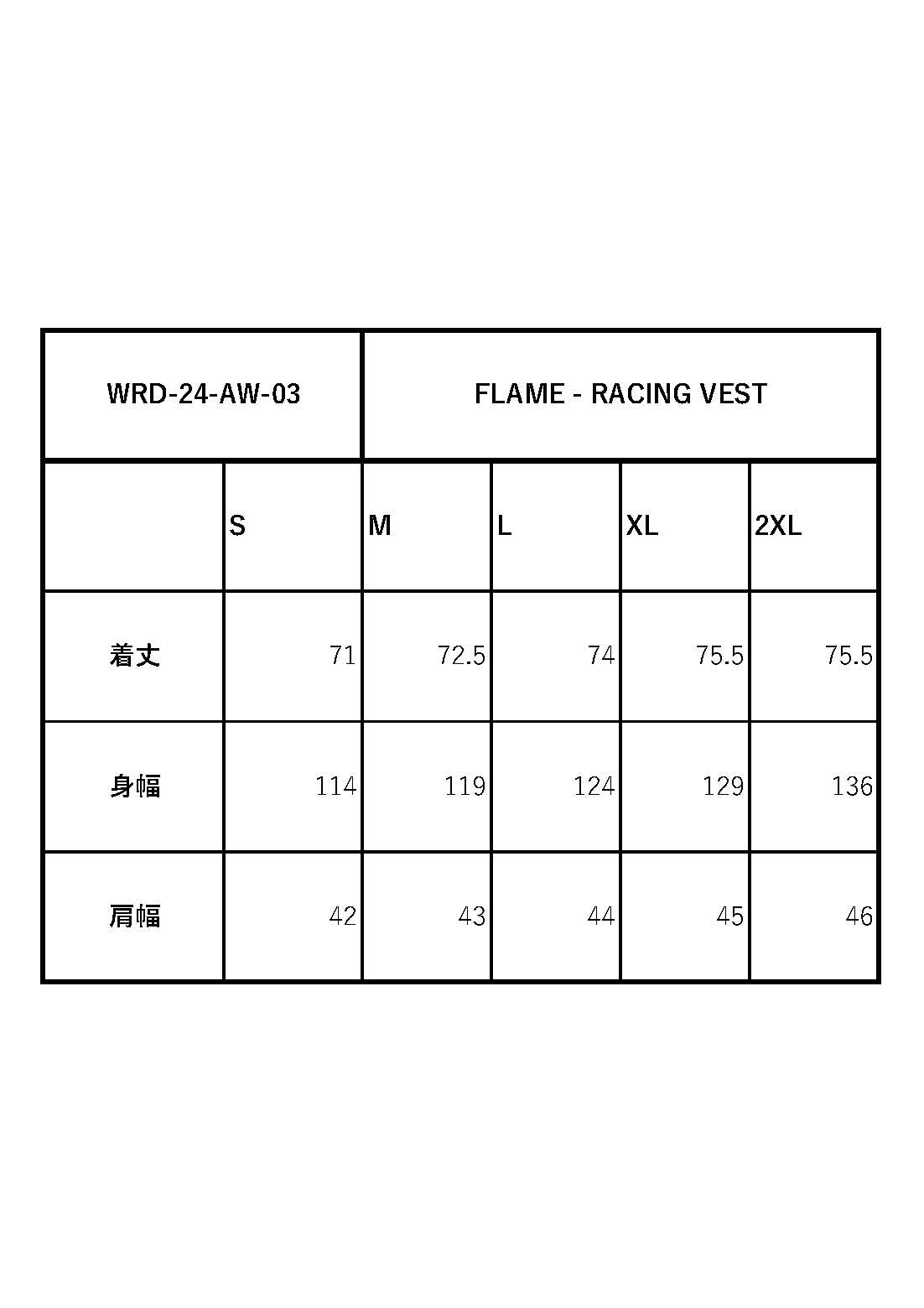 FLAME - RACING VEST / WRD-24-AW-03