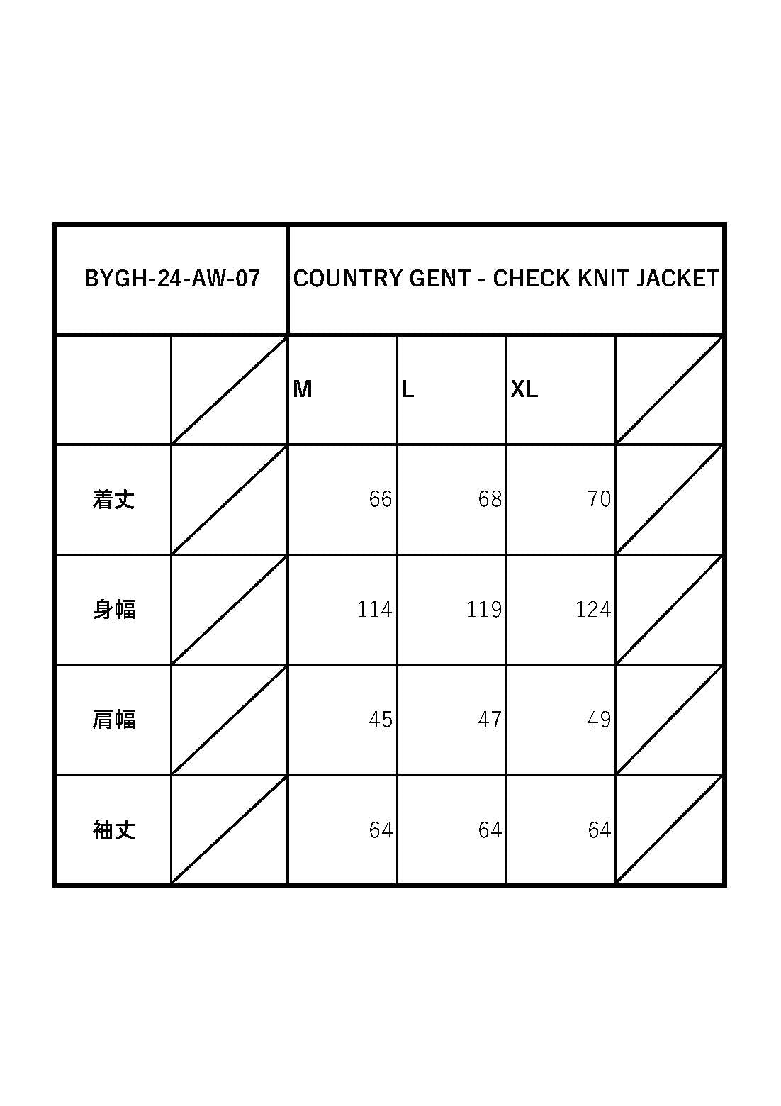 COUNTRY GENT - CHECK KNIT JACKET / BYGH-24-AW-07
