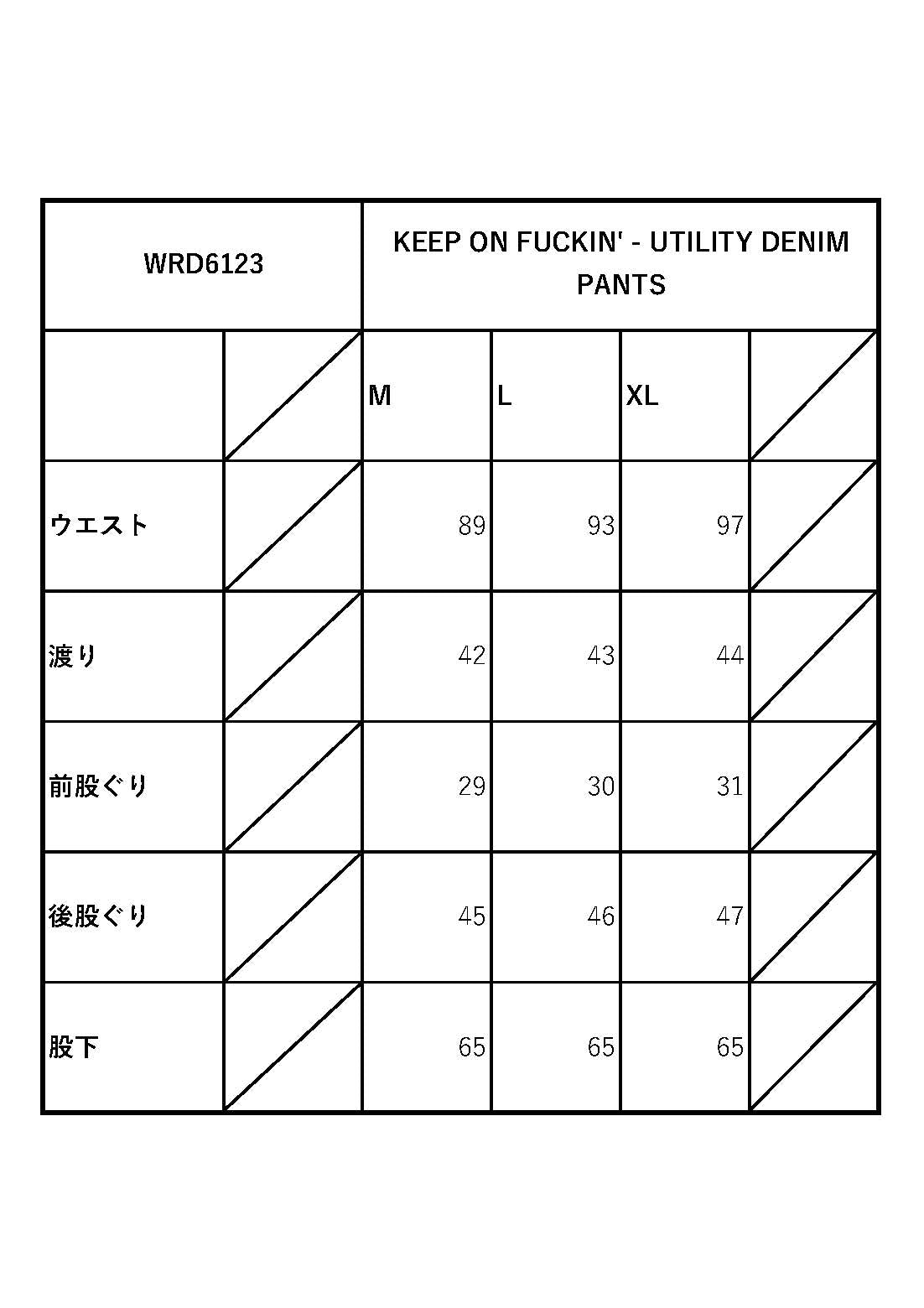 KEEP ON FUCKIN' - UTILITY DENIM PANTS / WRD6123VF