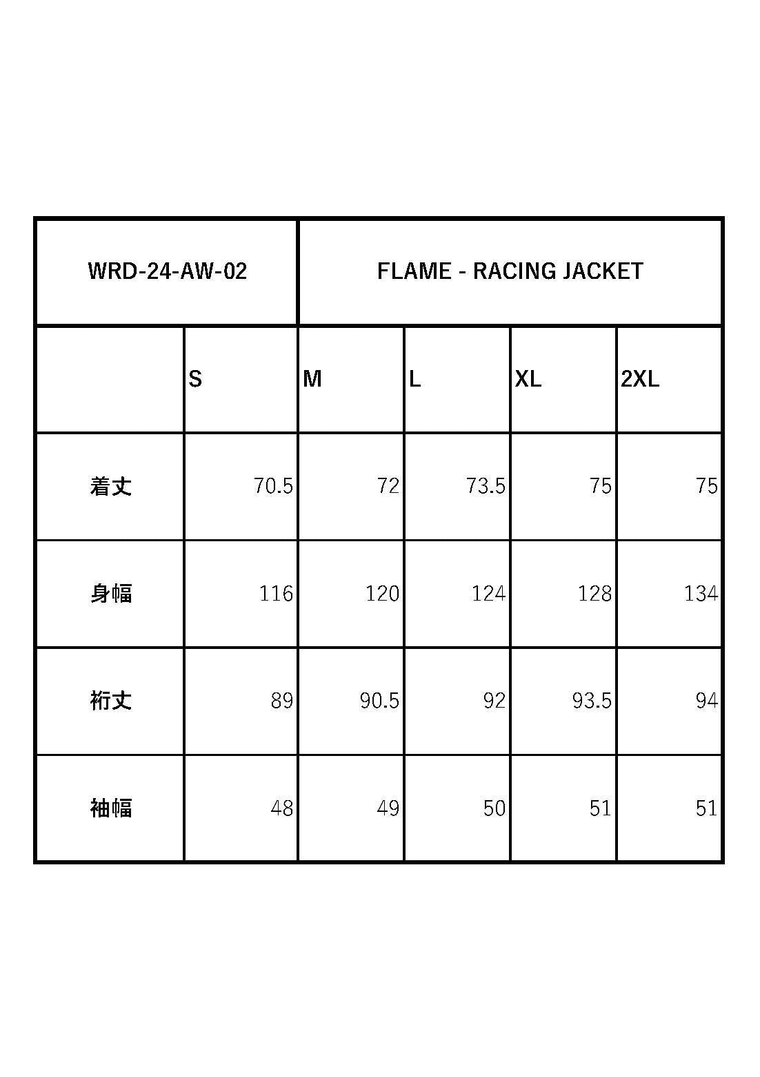 FLAME - RACING JACKET / WRD-24-AW-02
