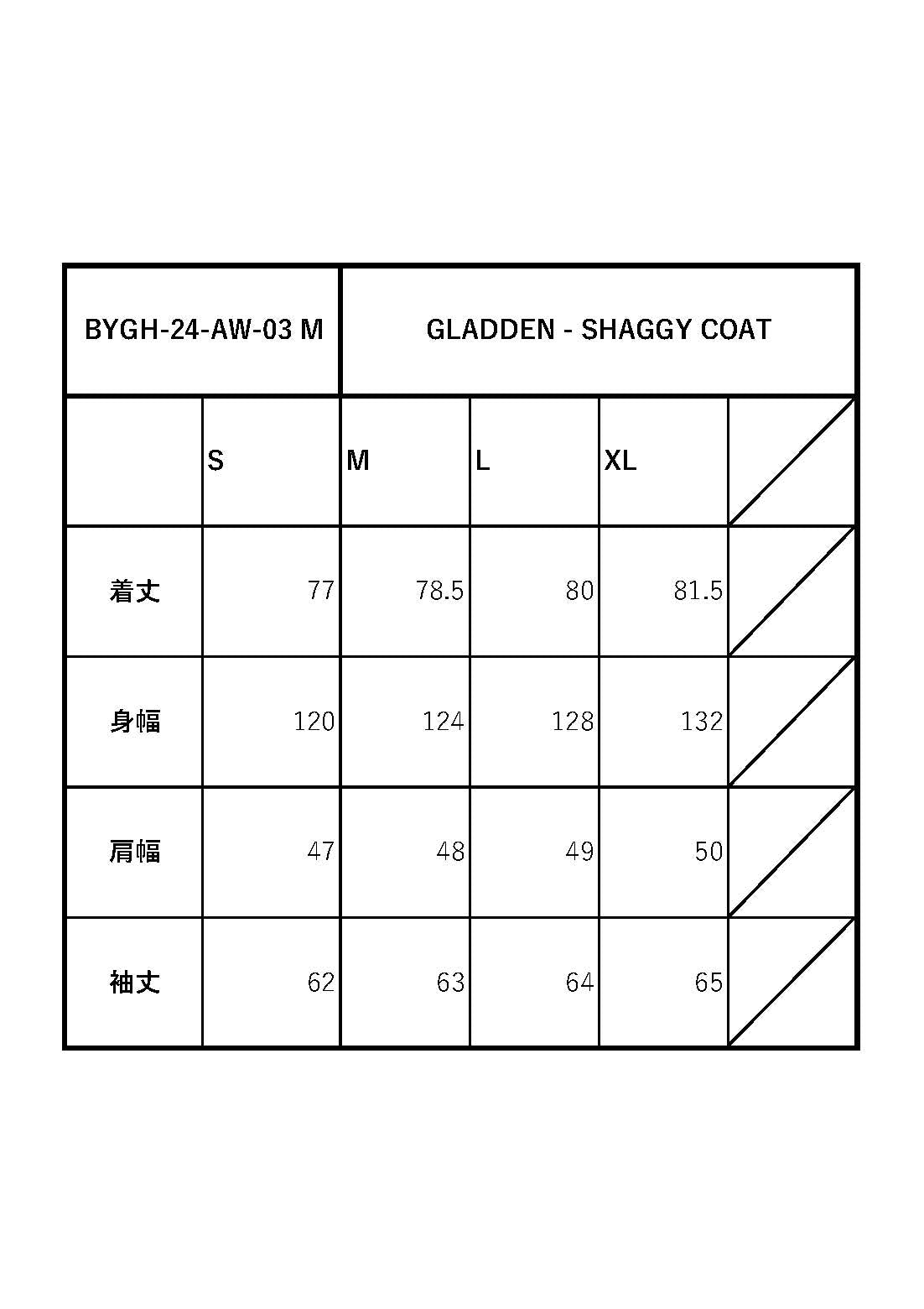 GLADDEN - SHAGGY COAT / BYGH-24-AW-03 M