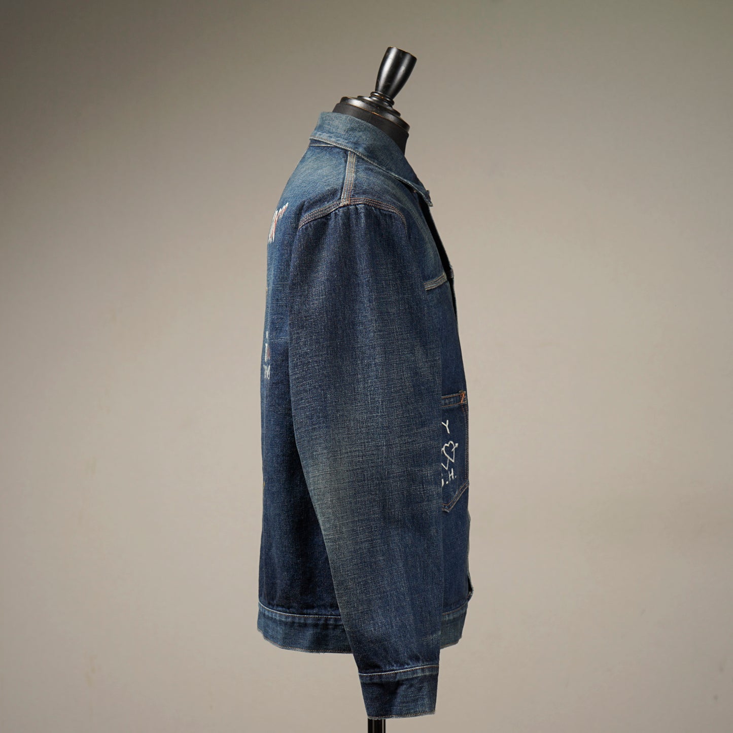 LIZZY - DENIM JACKET HAND PAINT / BYGH-23-AW-10
