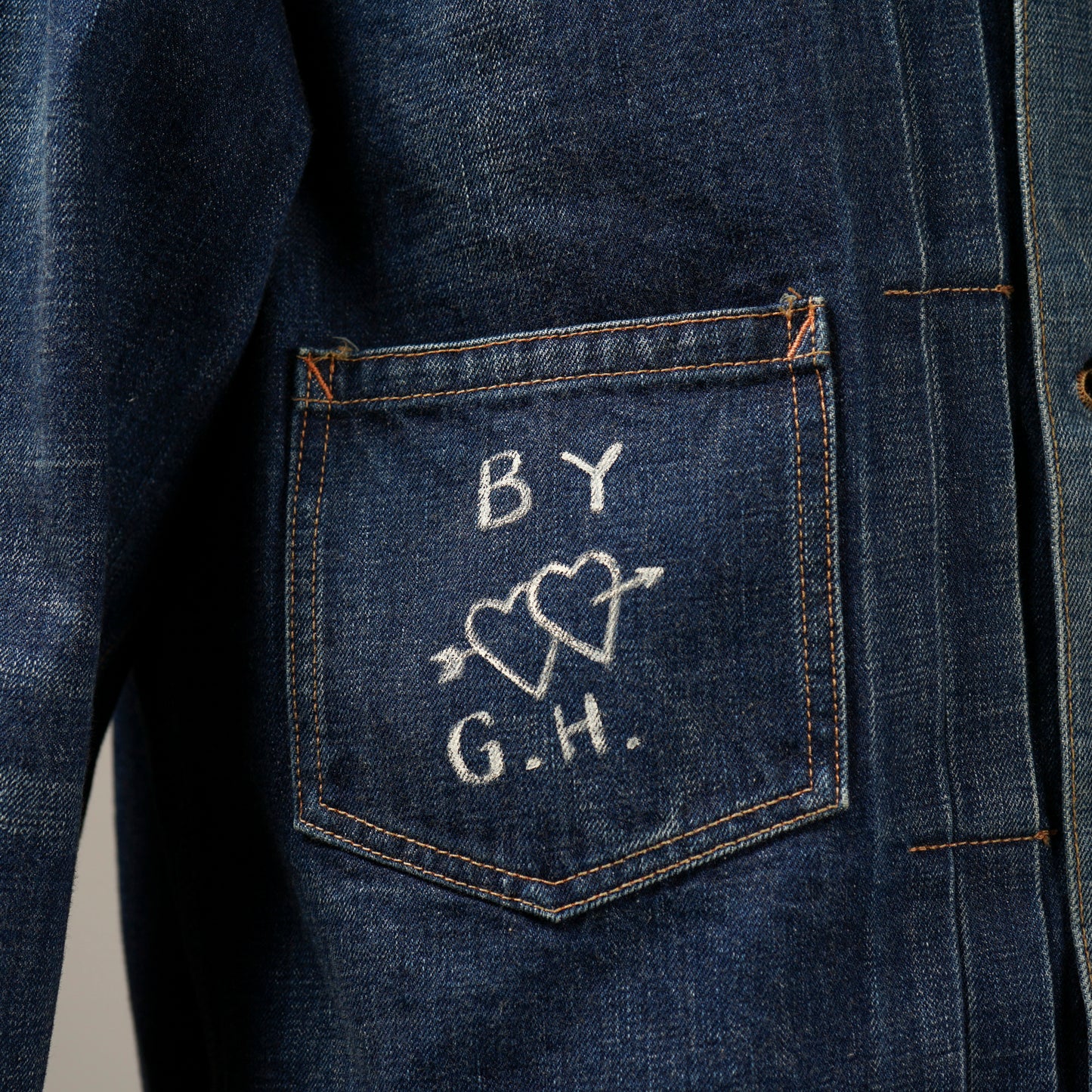 LIZZY - DENIM JACKET HAND PAINT / BYGH-23-AW-10