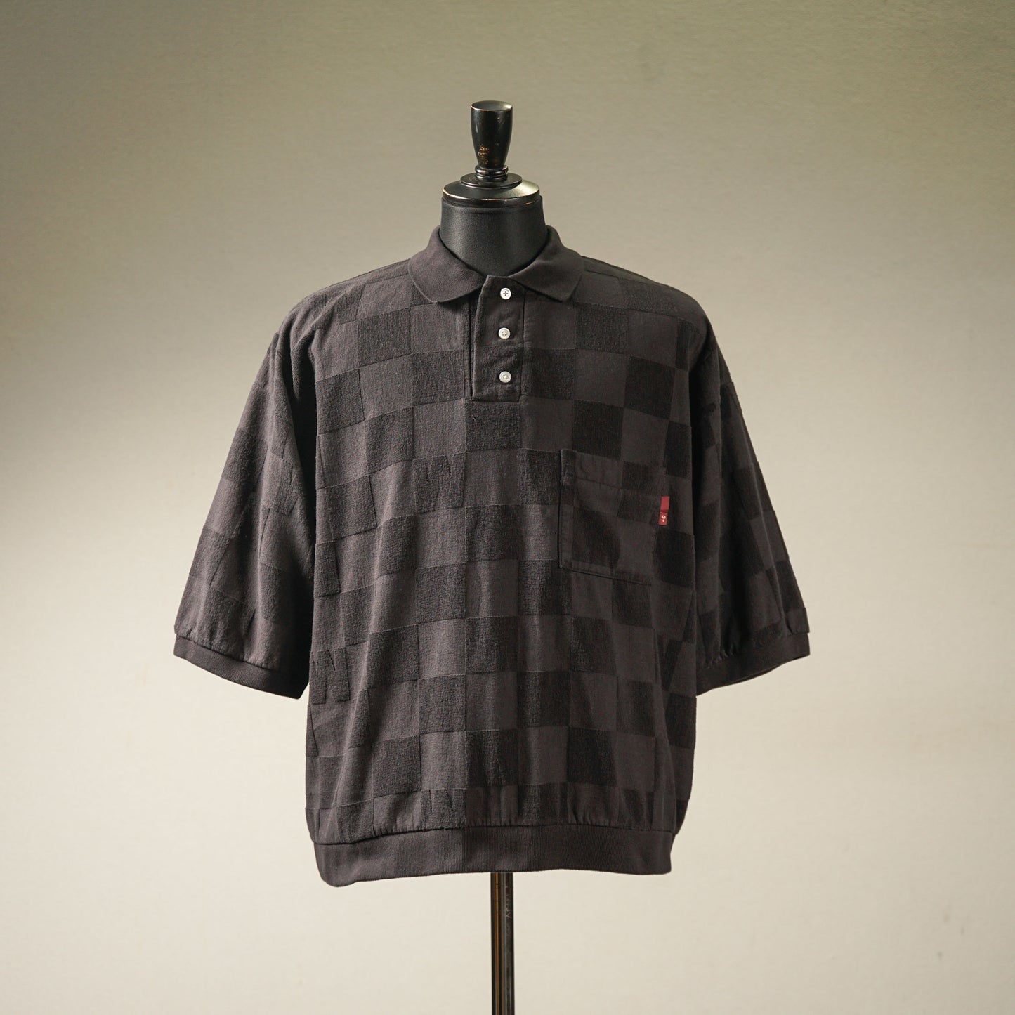 CHECKER - H/S PILE POLO SHIRTS / WRD-23-SS-20