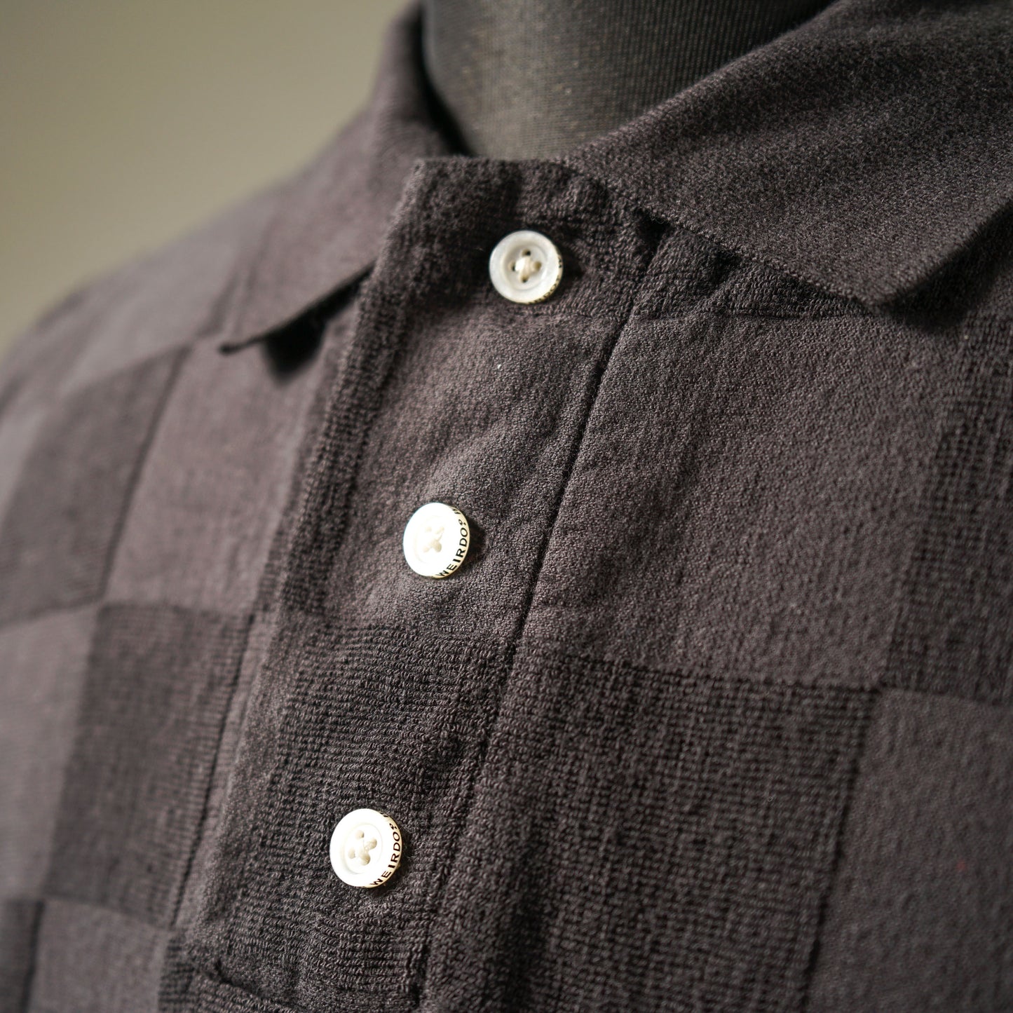 CHECKER - H/S PILE POLO SHIRTS / WRD-23-SS-20