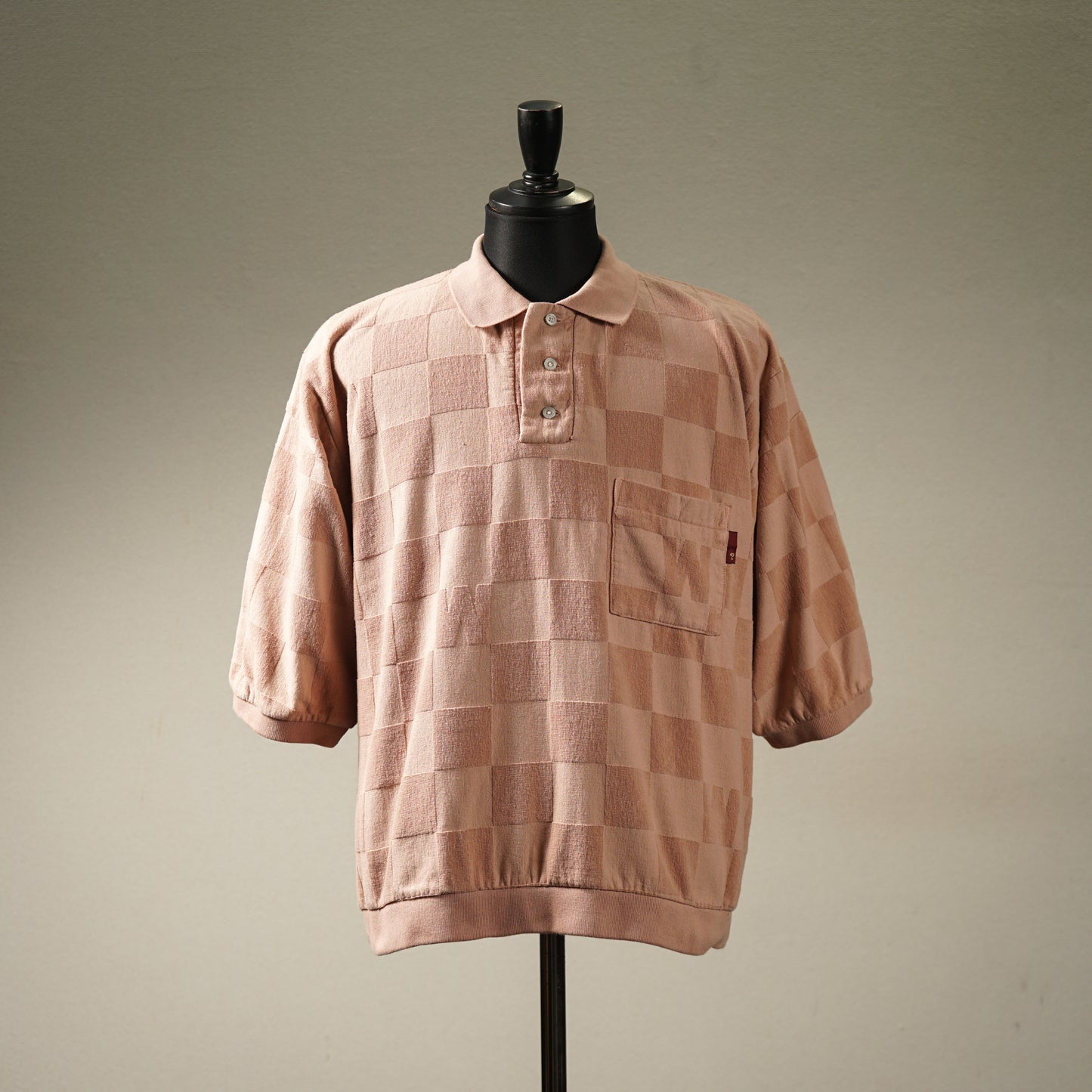 CHECKER - H/S PILE POLO SHIRTS / WRD-23-SS-20