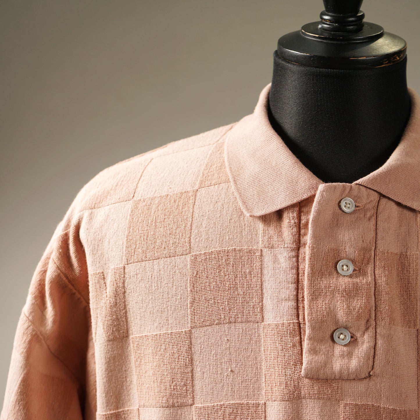 CHECKER - H/S PILE POLO SHIRTS / WRD-23-SS-20