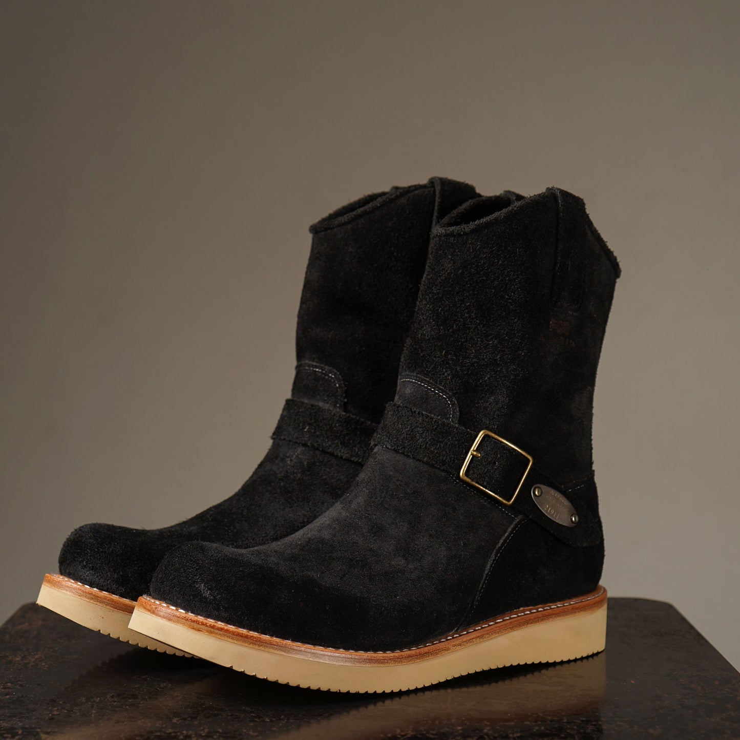 SHORT ENGINEER BOOTS "SUEDE"
