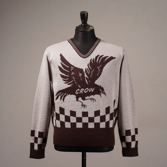 THE RACING CROW - V NECK SWEATER / OC6312