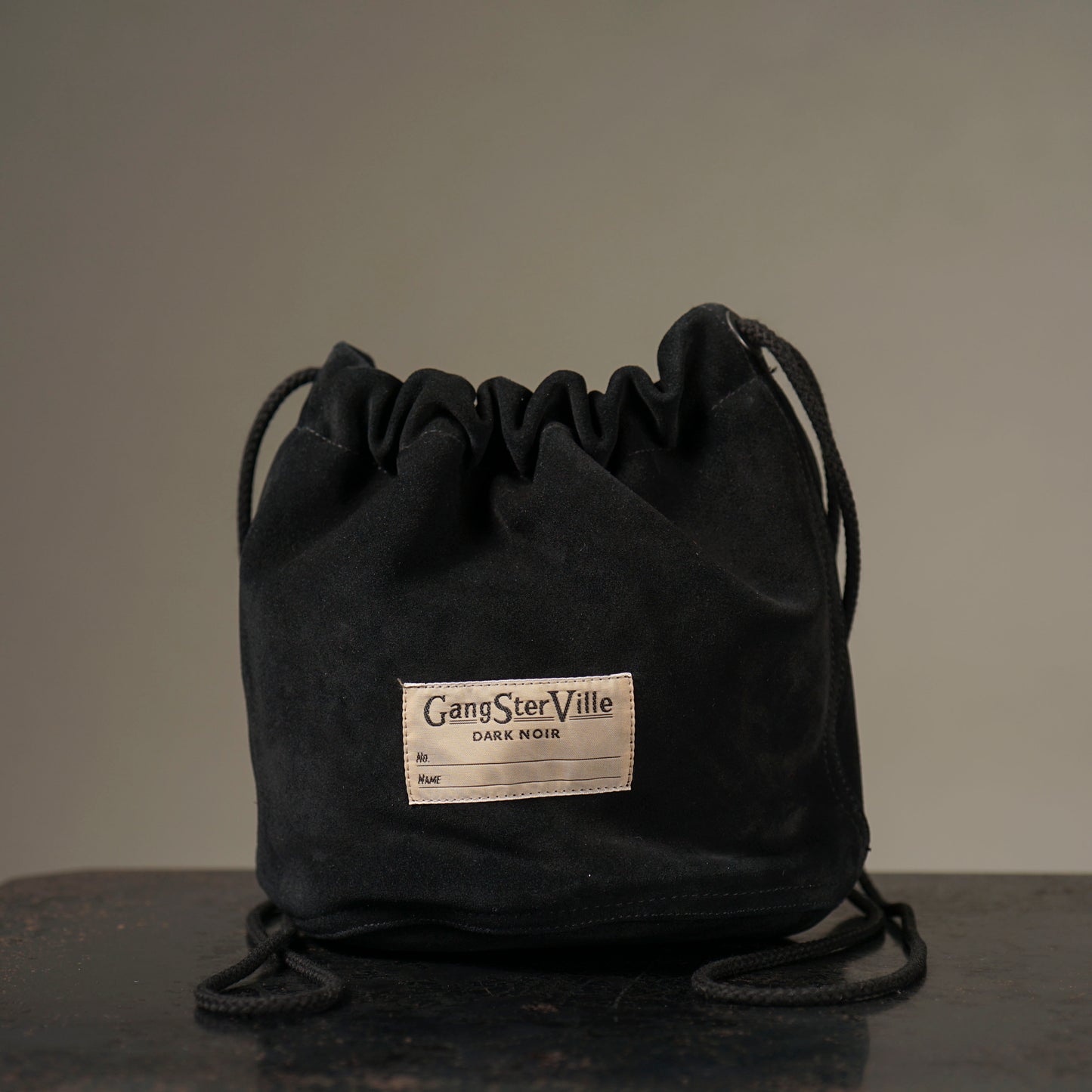 DARK NOIR - LEATHER EFFECT BAG "SUEDE" / GSV53G05