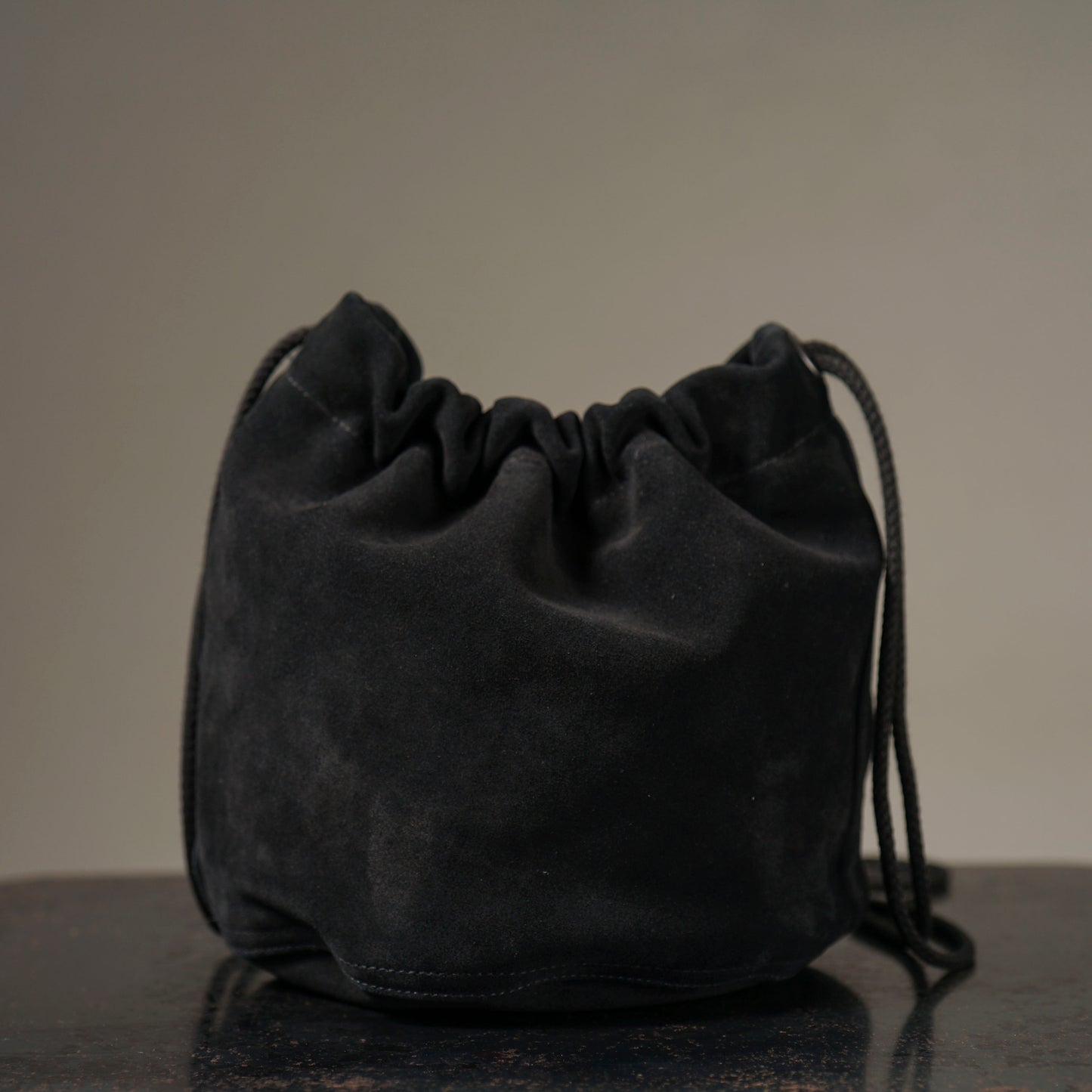 DARK NOIR - LEATHER EFFECT BAG "SUEDE" / GSV53G05