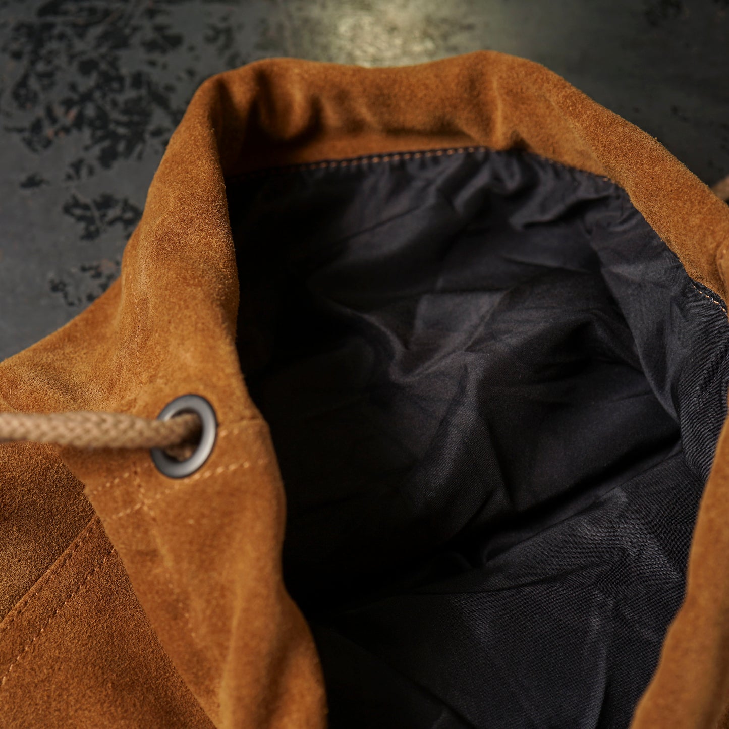 DARK NOIR - LEATHER EFFECT BAG "SUEDE" / GSV53G05