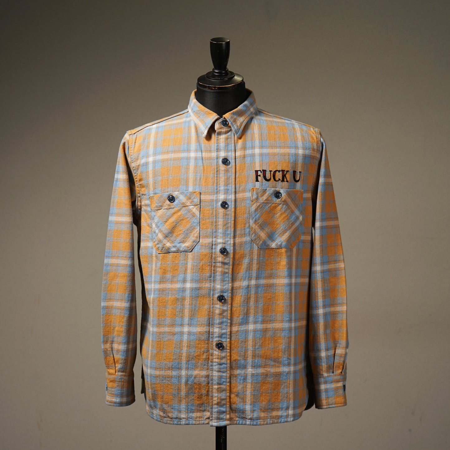 FUCK U - L/S CHECK SHIRTS / WRD-24-SS-13