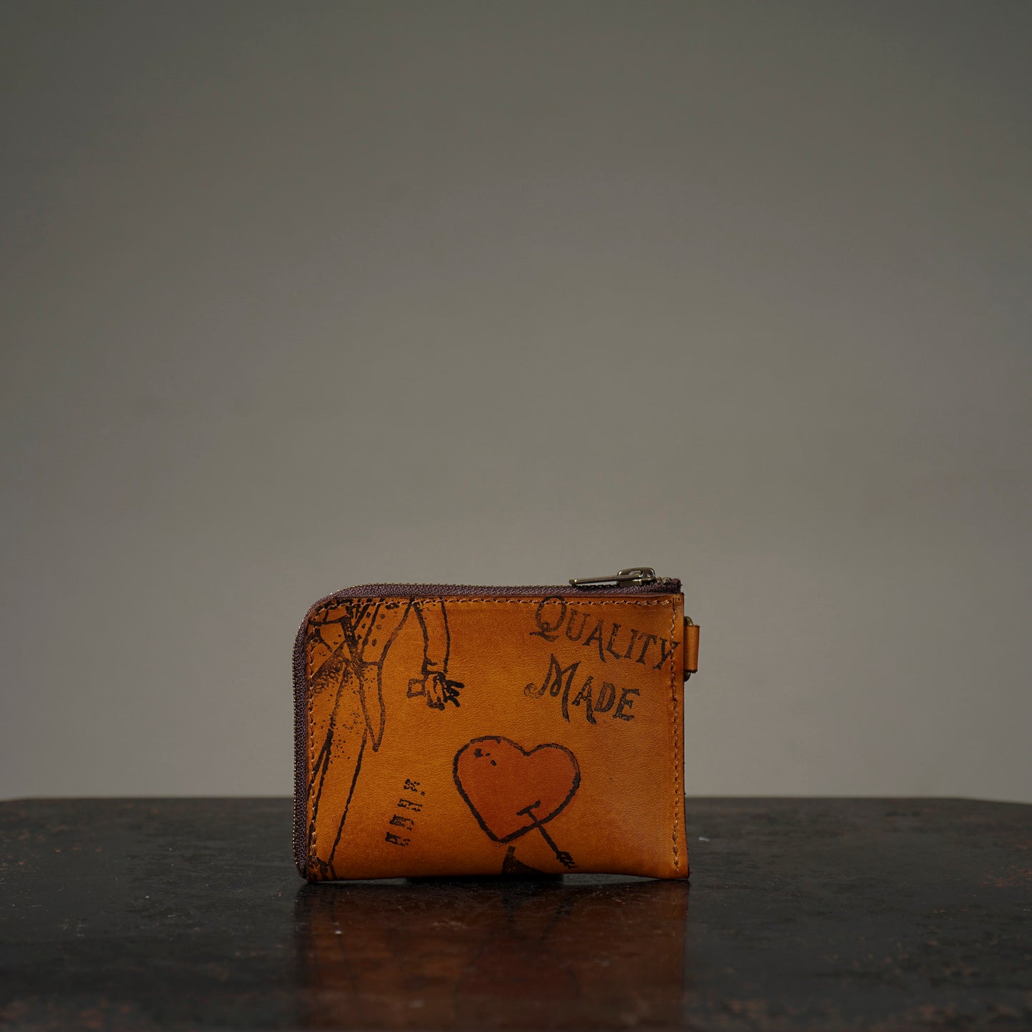 LEATHER COIN CASE"GLAD POSTALS"【VASCO × GLADHAND】