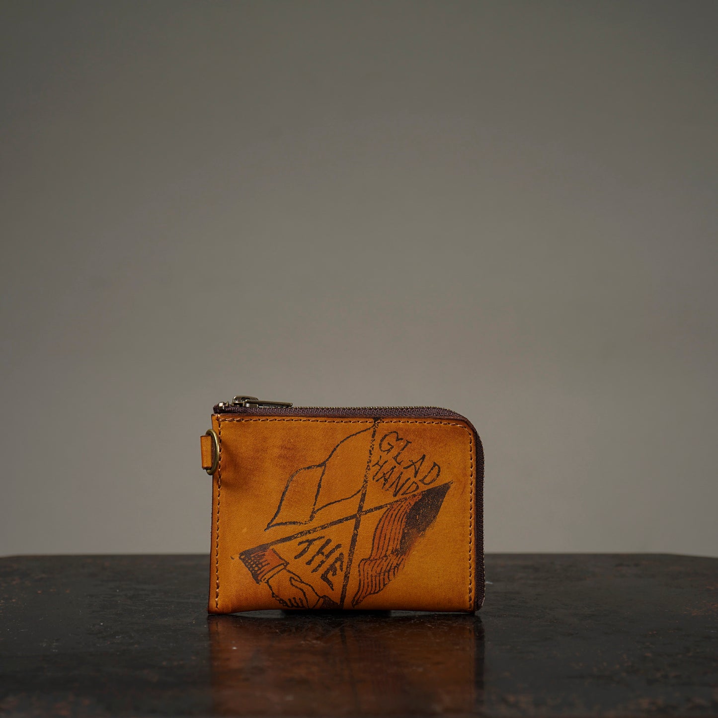 LEATHER COIN CASE"GLAD POSTALS"【VASCO × GLADHAND】