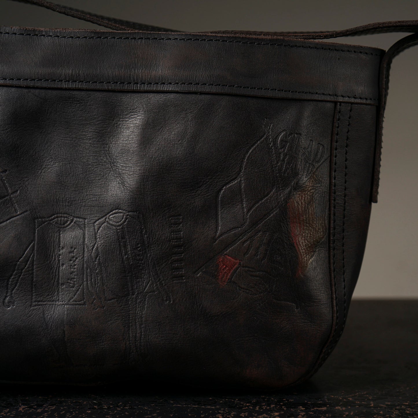 LEATHER NEWS PAPER BAG "GLAD POSTALS"【VASCO × GLADHAND】