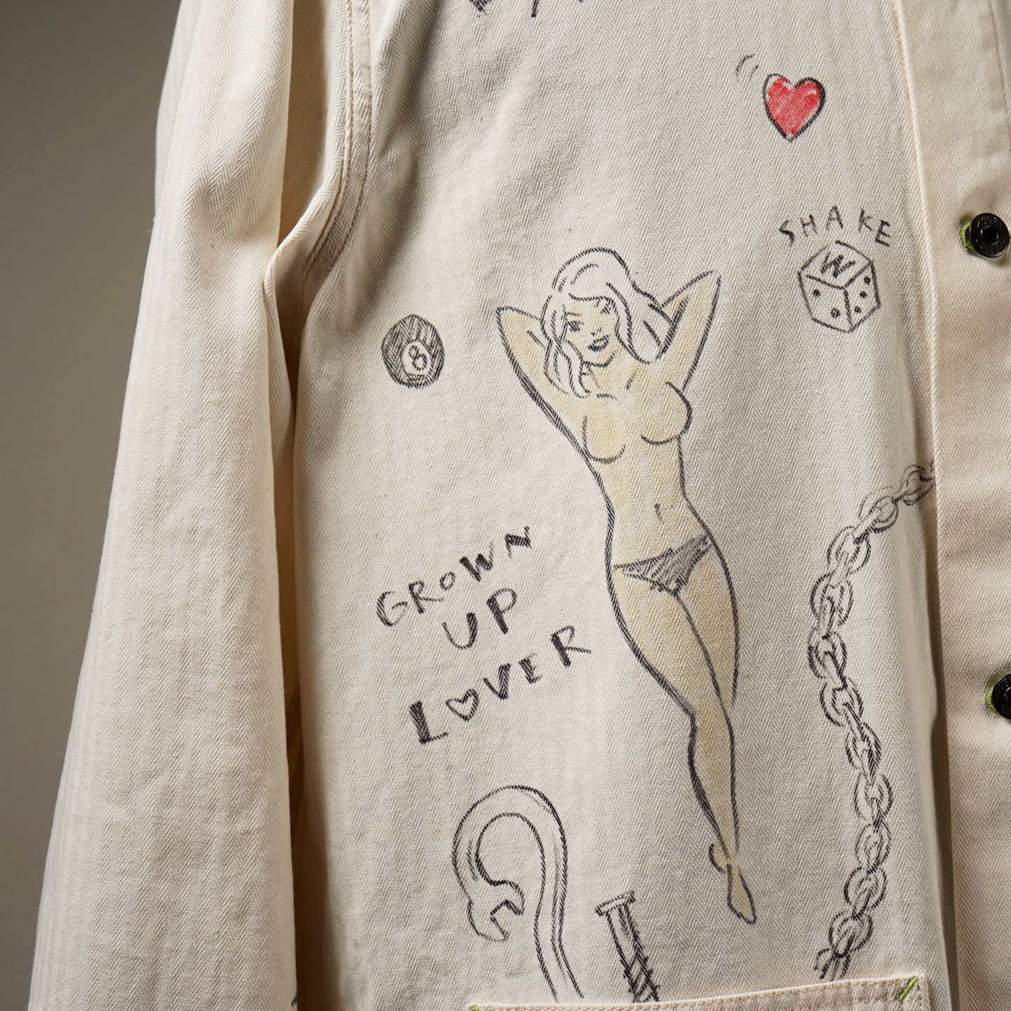 DRAWING CARTOON - COVERALL JACKET / WRD-24-SS-02