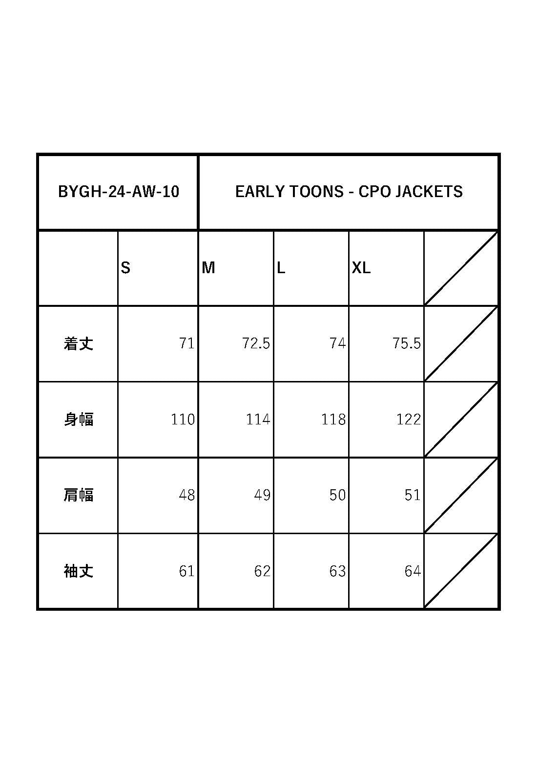 EARLY TOONS - CPO JACKETS / BYGH-24-AW-10