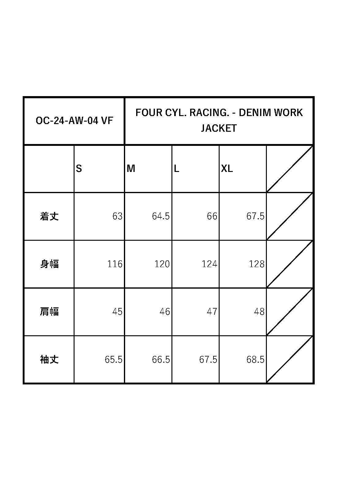 FOUR CYL. RACING. - DENIM WORK JACKET / OC-24-AW-04 VF