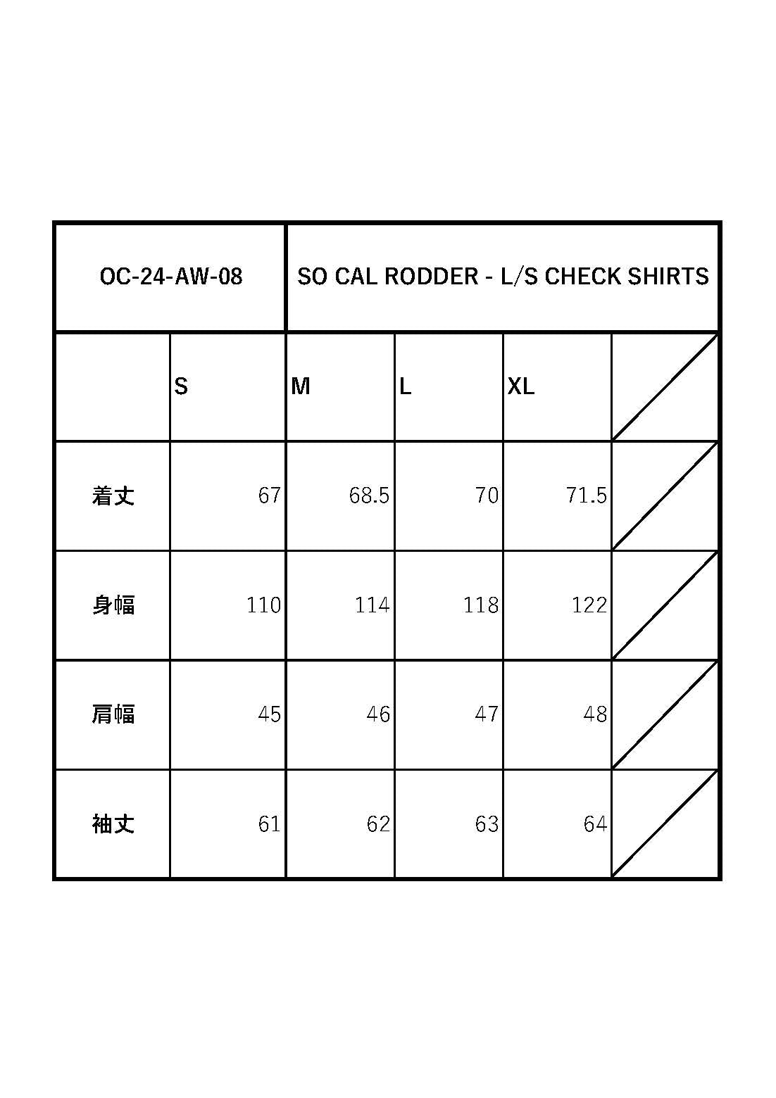 SO CAL RODDER - L/S CHECK SHIRTS / OC-24-AW-08