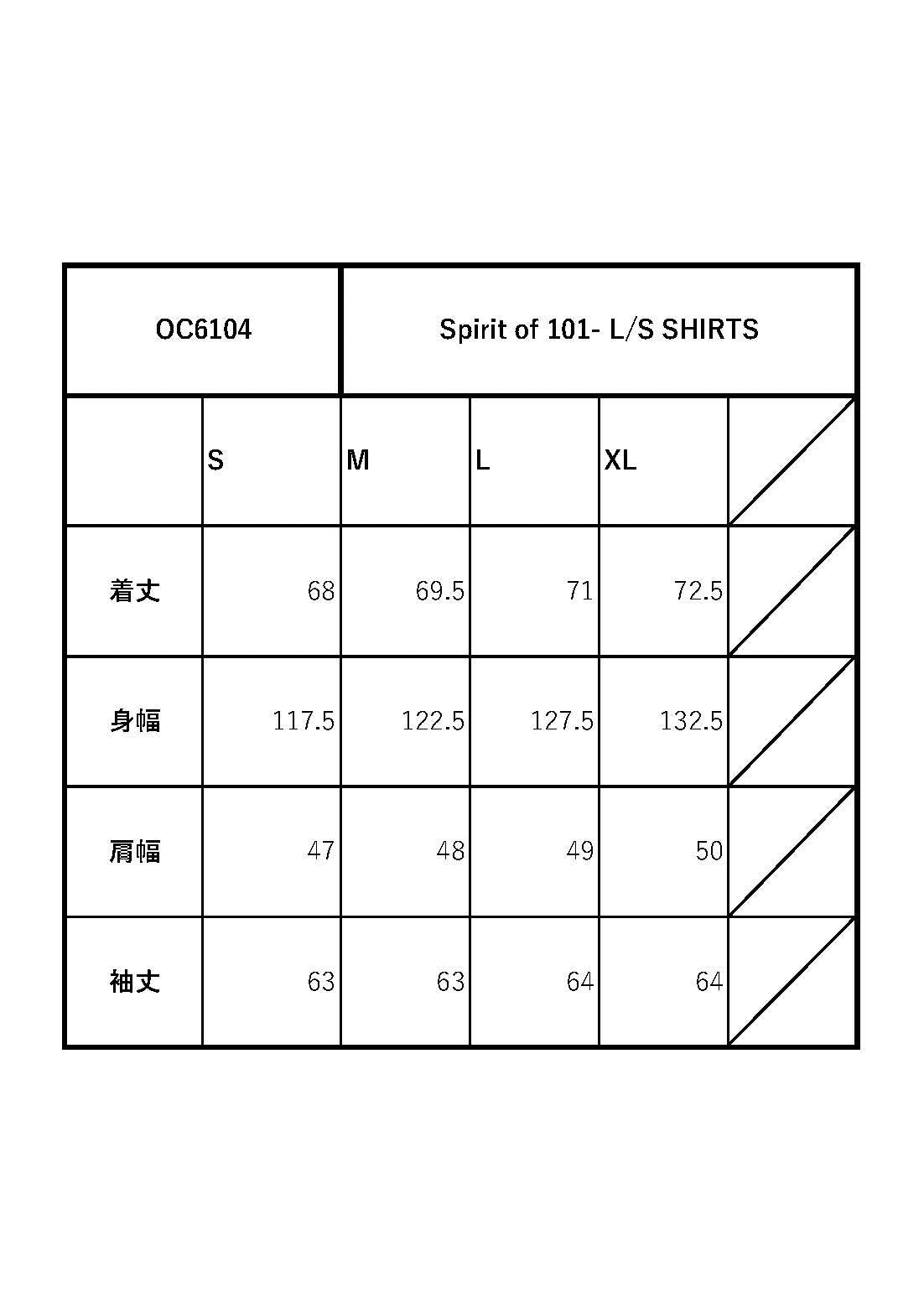 Spirit of 101- L/S SHIRTS / OC6104