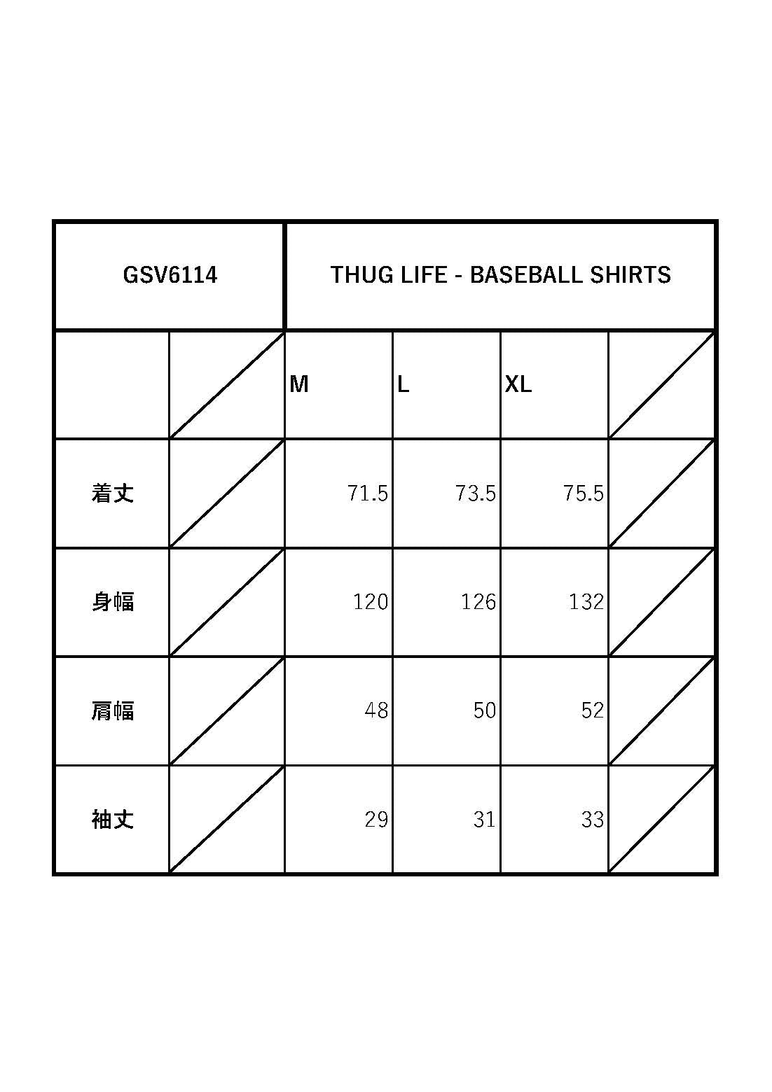 THUG LIFE - BASEBALL SHIRTS / GSV6114 GLADHAND / グラッドハンド
