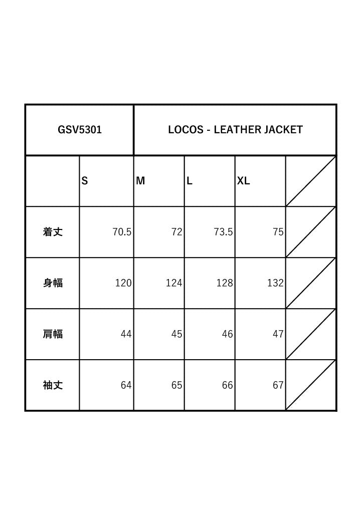【EXCLUSIVE】LOCOS - LEATHER JACKET / GSV5301-CORE