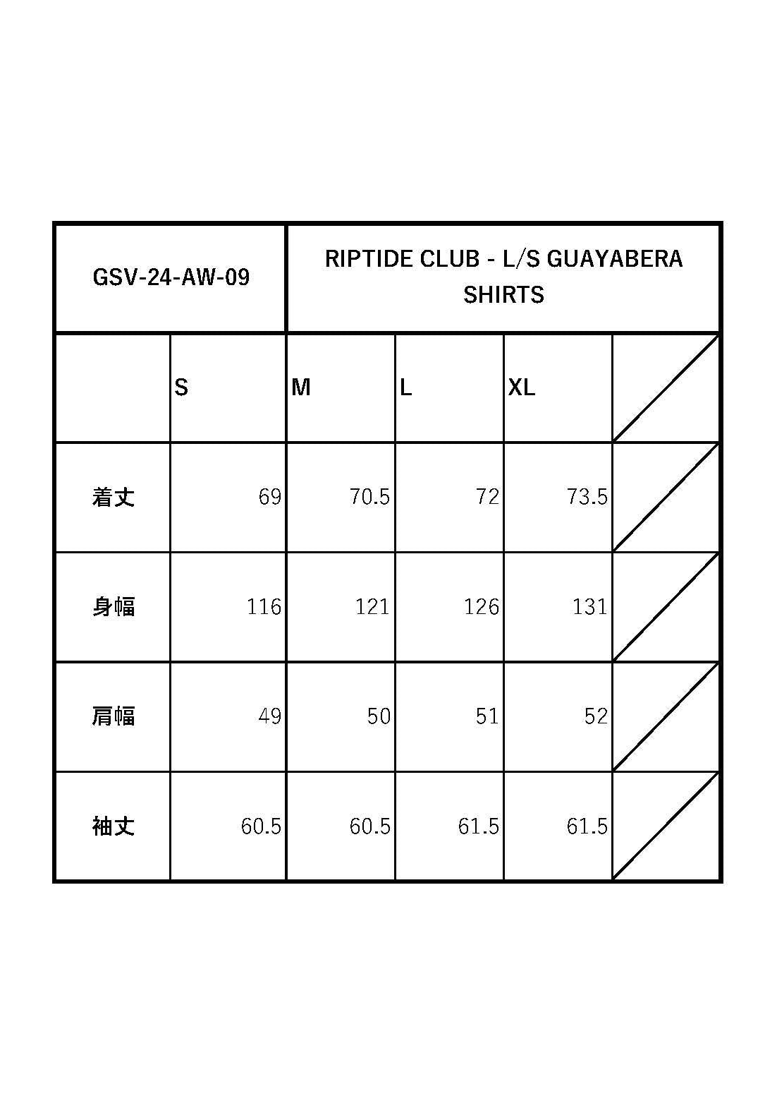 RIPTIDE CLUB - L/S GUAYABERA SHIRTS / GSV-24-AW-09