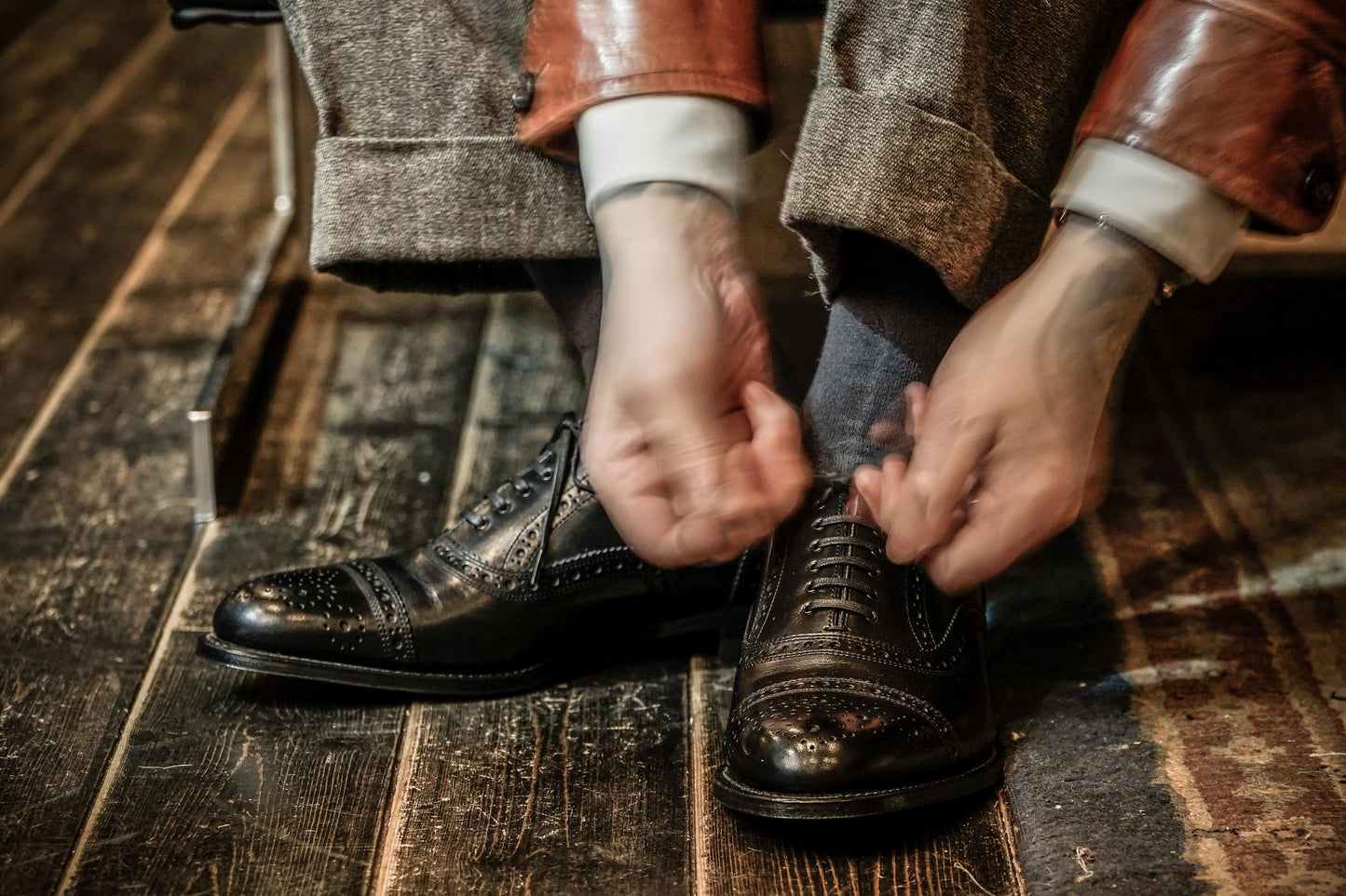 SEMI BROGUE OXFORD SHOES
