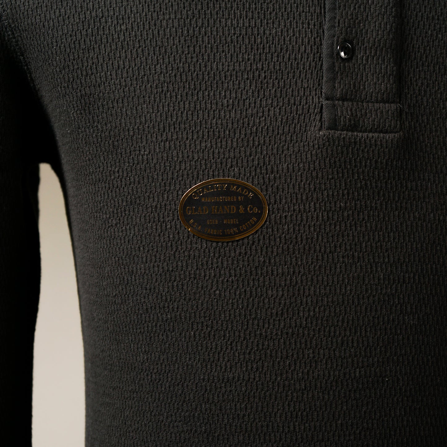 【VINTAGE FINISH】WAFFLE HENRY L/S T-SHIRTS / GH-11【PACK-T】