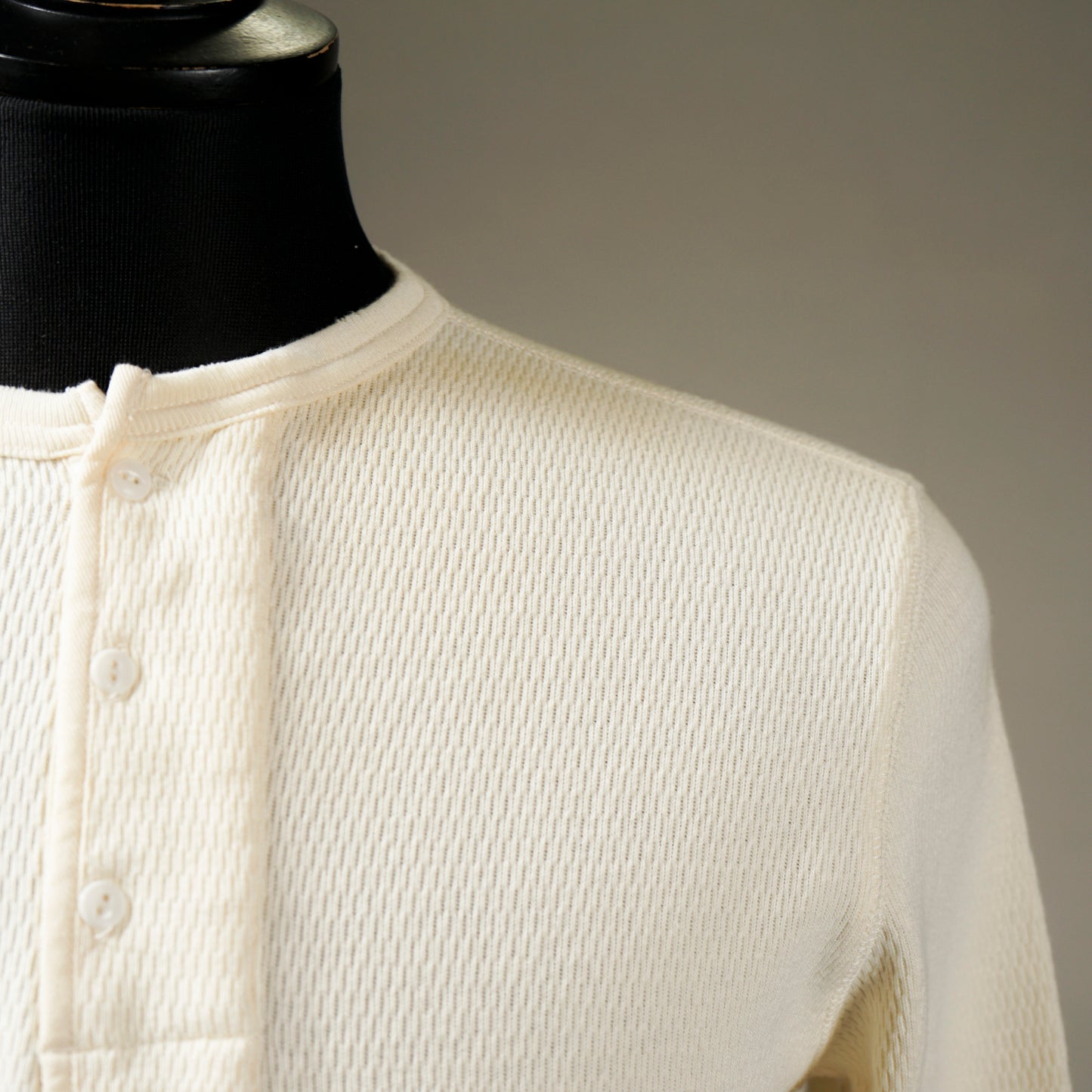 【VINTAGE FINISH】WAFFLE HENRY L/S T-SHIRTS / GH-11【PACK-T】