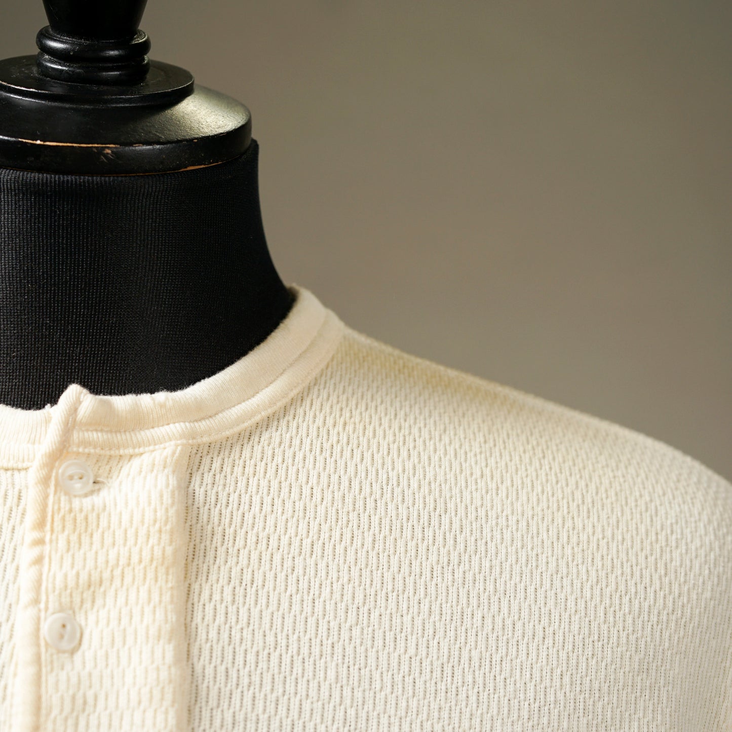 【VINTAGE FINISH】STANDARD WAFFLE HENRY L/S T-SHIRTS / GH-28【PACK-T】