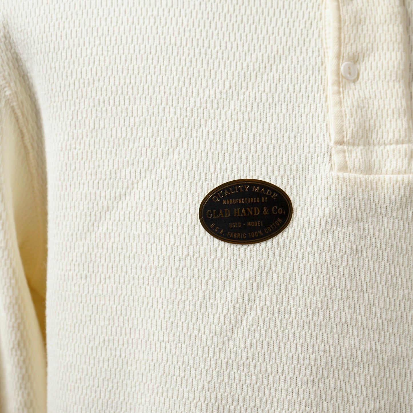【VINTAGE FINISH】STANDARD WAFFLE HENRY L/S T-SHIRTS / GH-28【PACK-T】