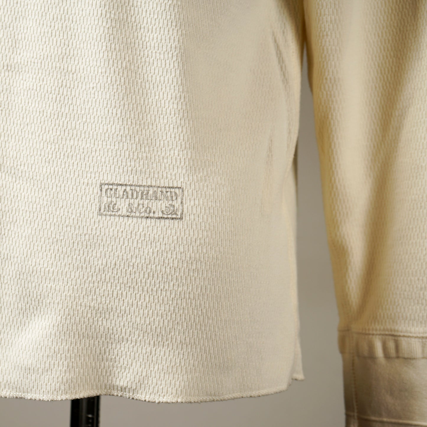 【VINTAGE FINISH】STANDARD WAFFLE HENRY L/S T-SHIRTS / GH-28【PACK-T】