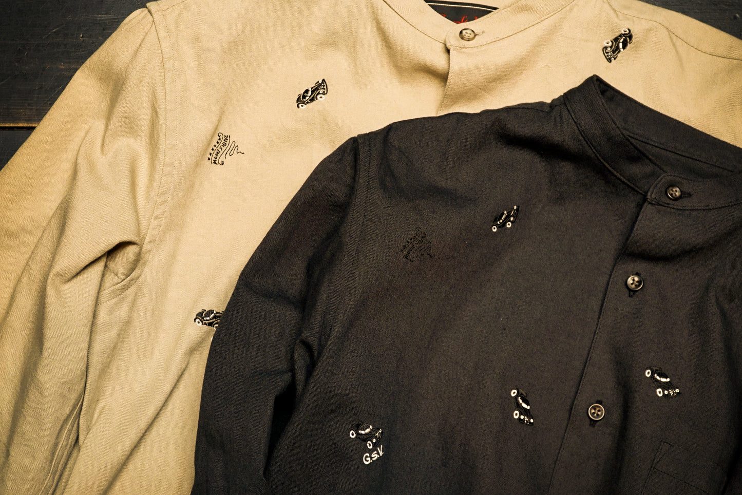 MOONSHINE RUNNERS - L/S STAND COLLAR SHIRTS / GSV-22-AW-13
