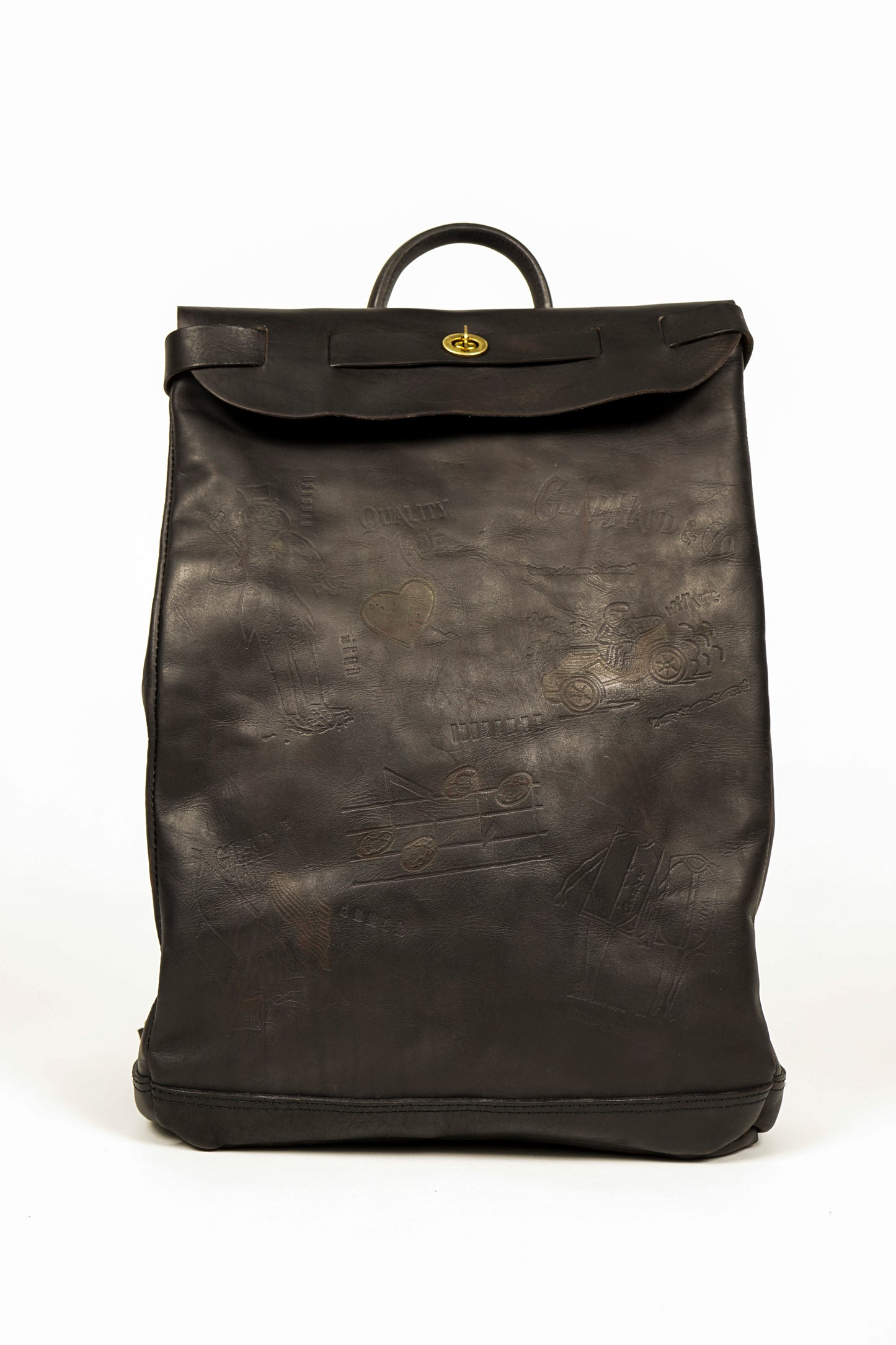 LEATHER VOYAGE 2WAY RUCKSACK "GLAD POSTALS"