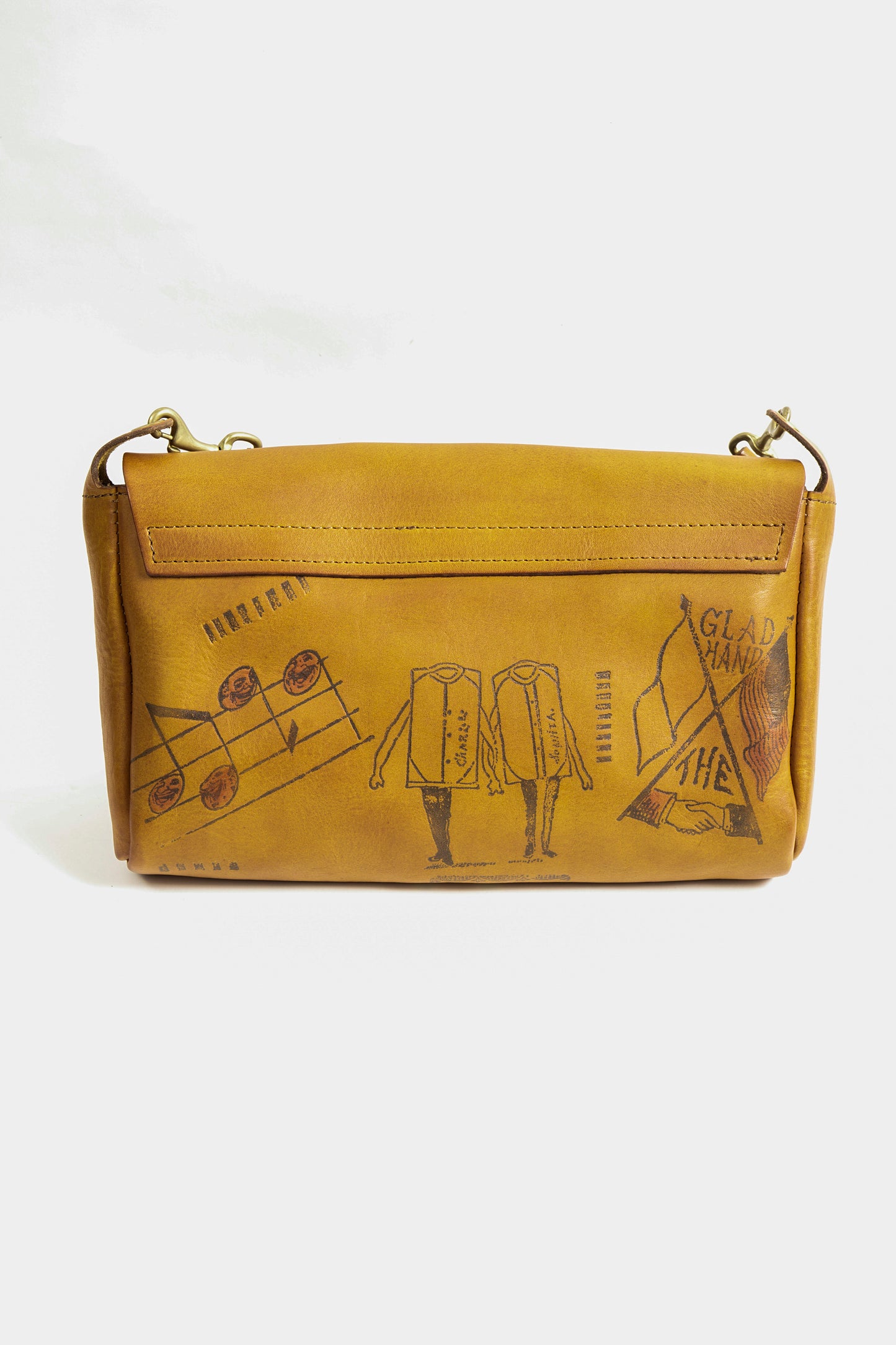 LEATHER 3WAY CLUTCH BAG "GLAD POSTALS"【vasco × GLADHAND】