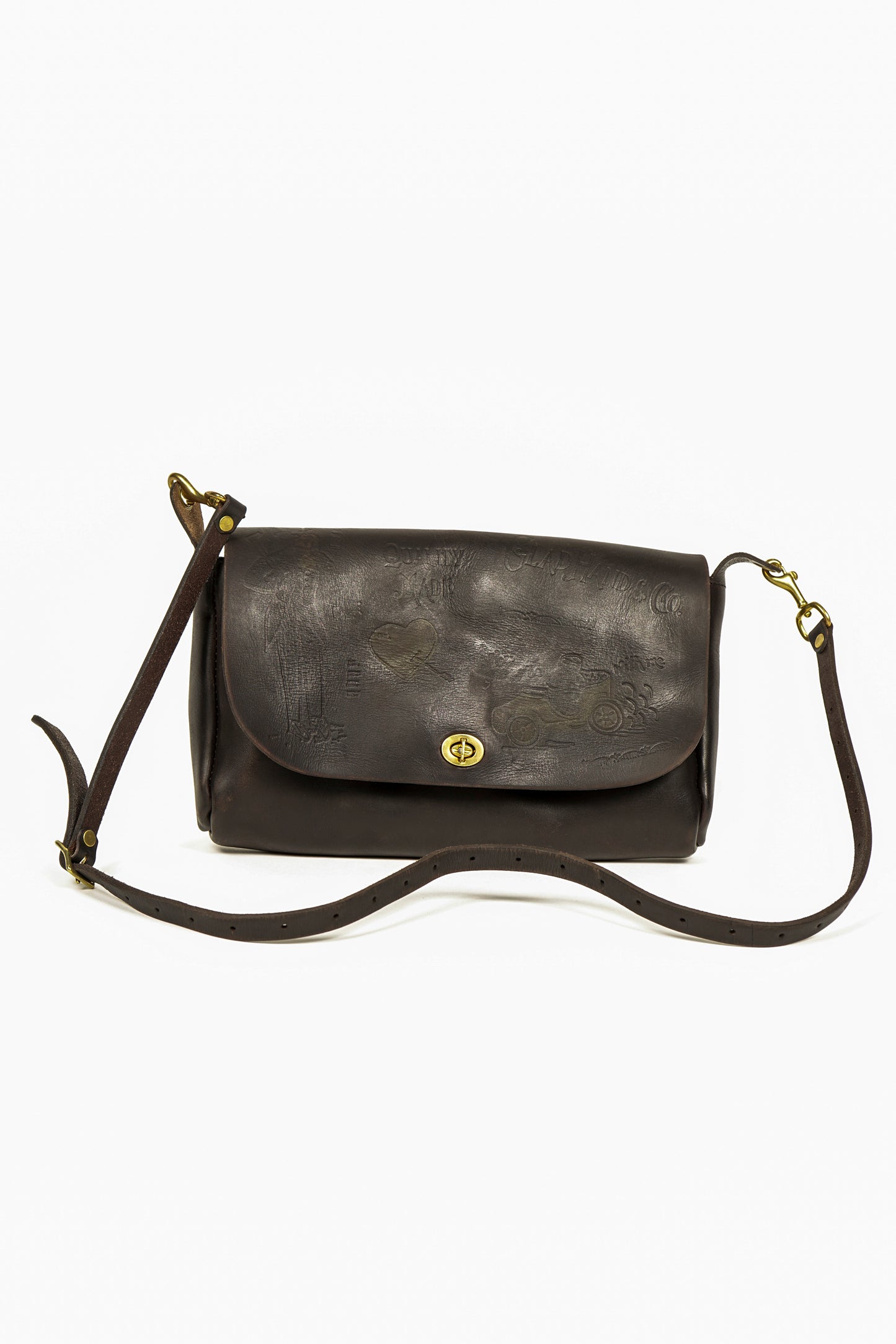 LEATHER 3WAY CLUTCH BAG "GLAD POSTALS"【vasco × GLADHAND】