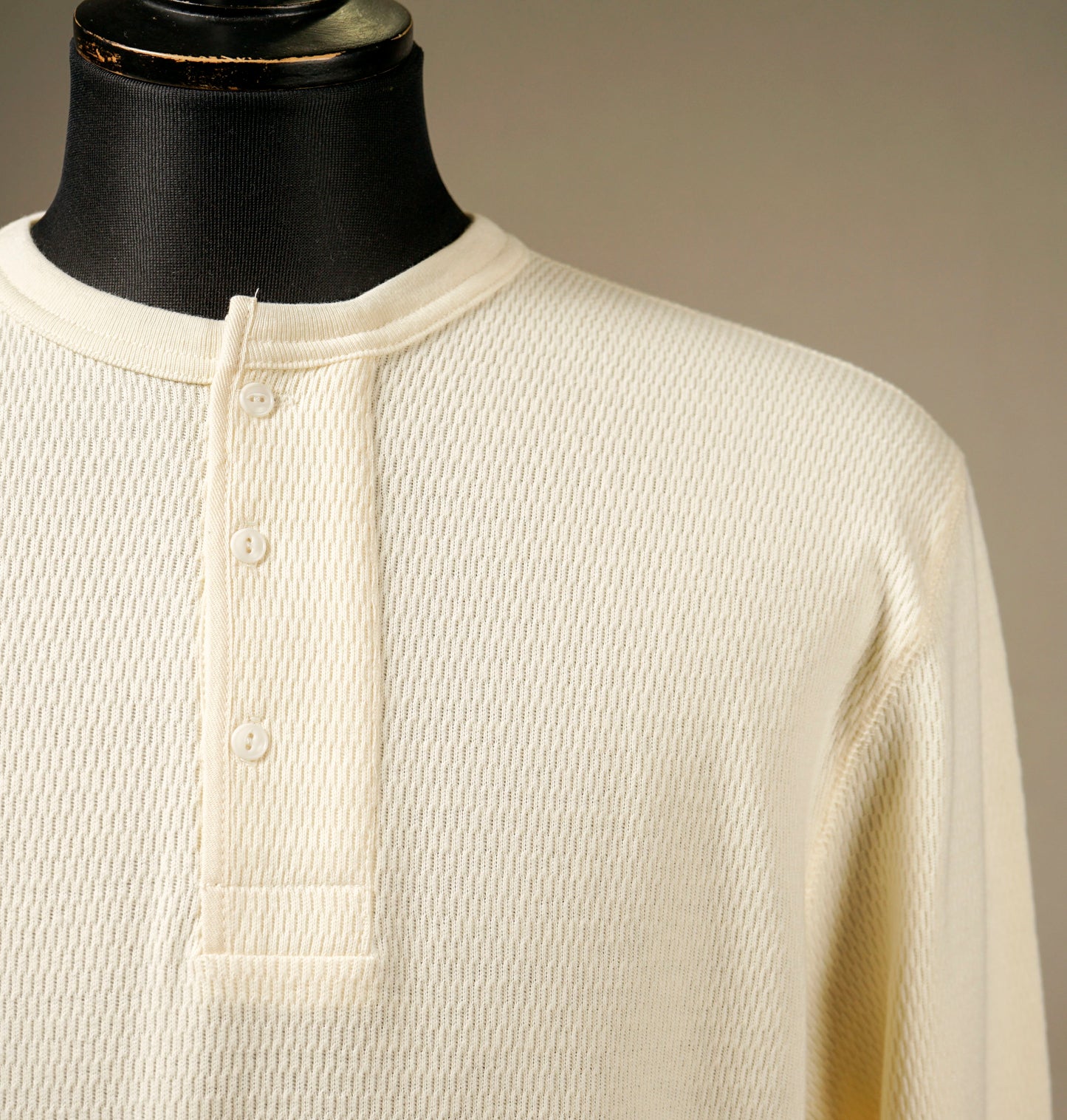 WIDE WAFFLE HENRY L/S T-SHIRTS / GH-28【PACK-T】