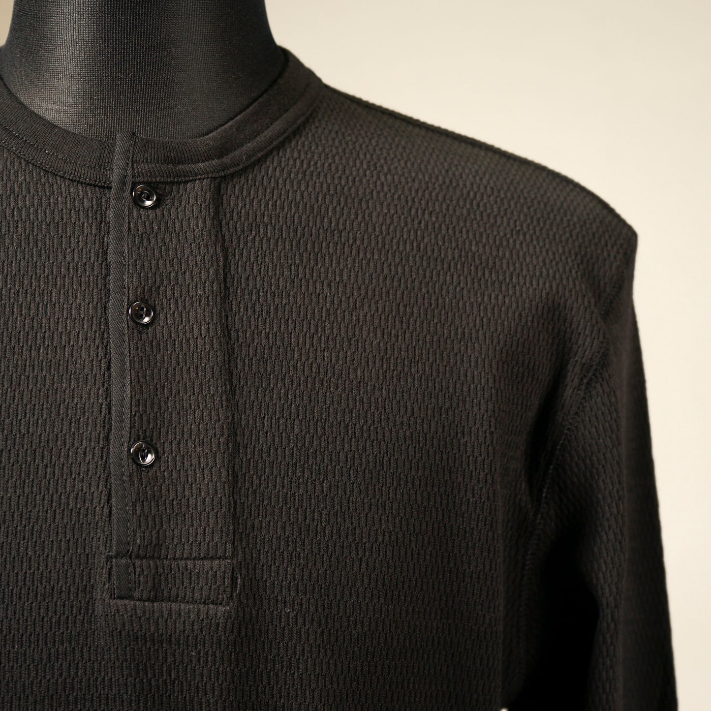 WIDE WAFFLE HENRY L/S T-SHIRTS / GH-28【PACK-T】