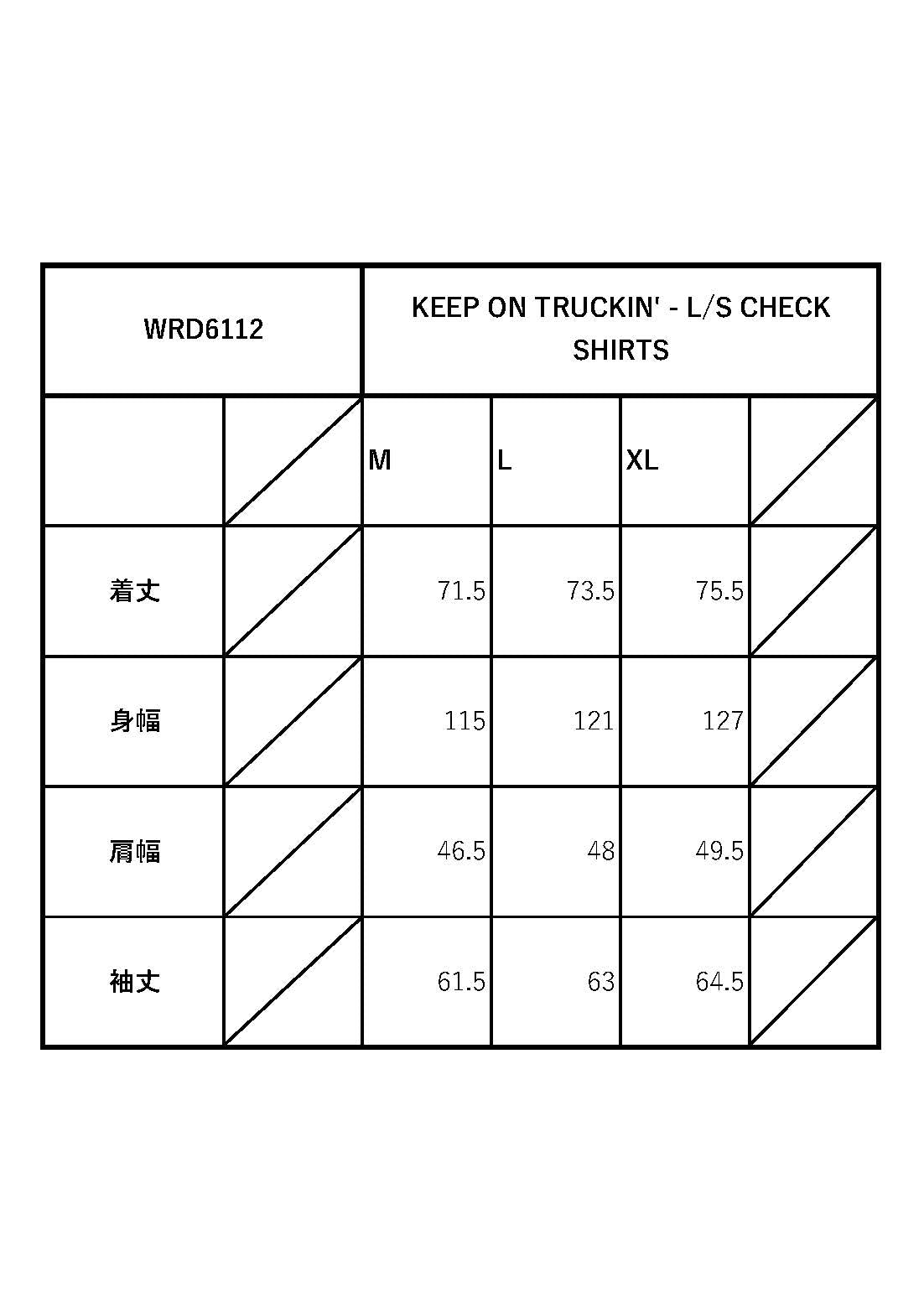 KEEP ON TRUCKIN' - L/S CHECK SHIRTS / WRD6112