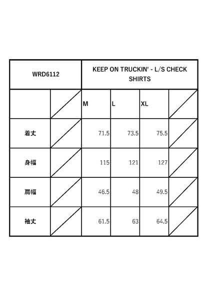 KEEP ON TRUCKIN' - L/S CHECK SHIRTS / WRD6112