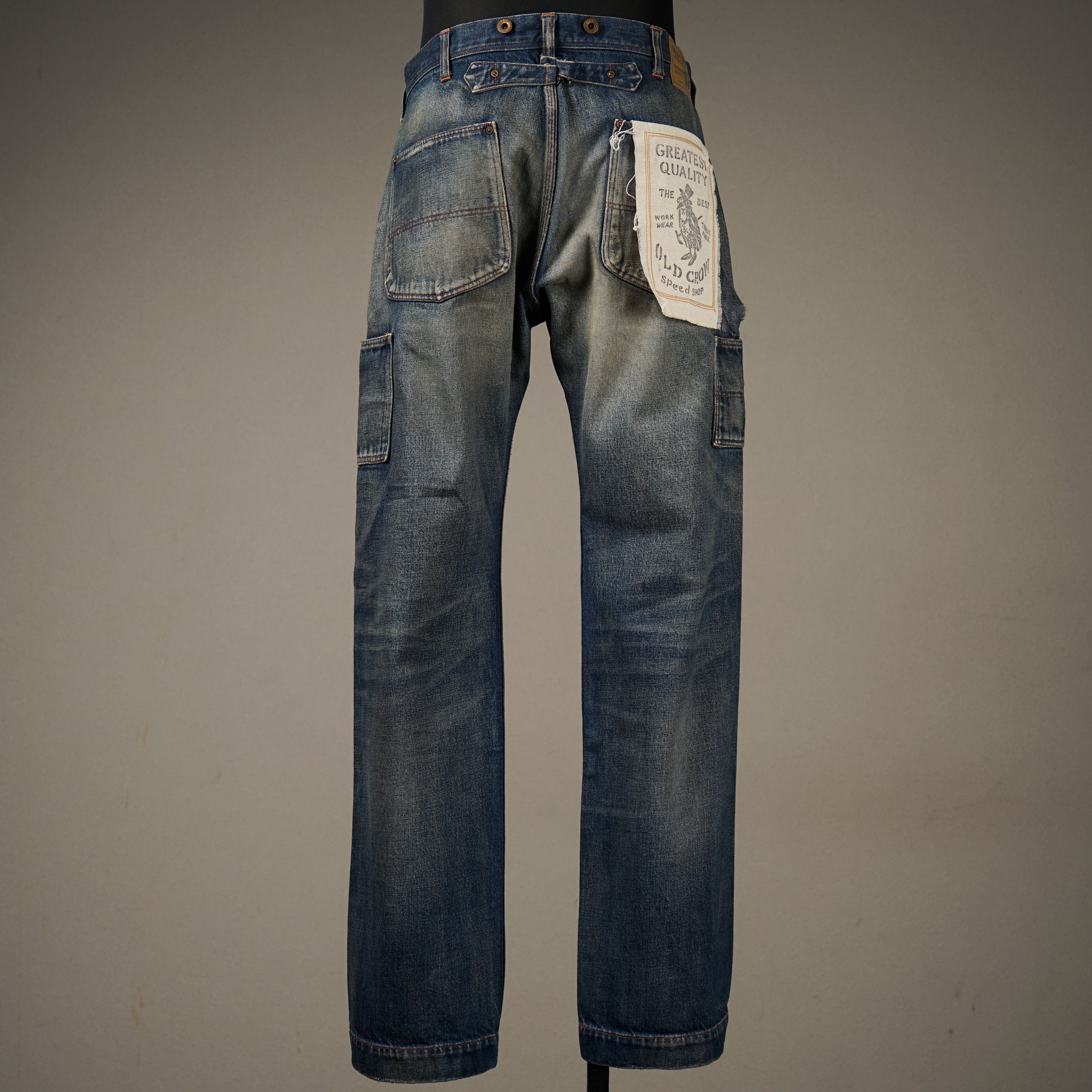old crowチノパン オールドクロウ グラッドハンド OLD CROW ダメージ加工