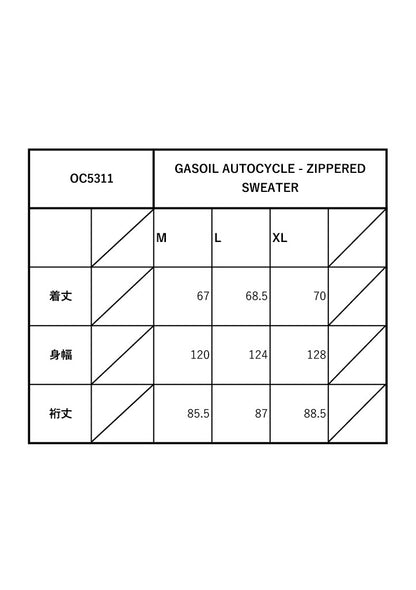 GASOIL AUTOCYCLE - ZIPPERED SWEATER / OC5311