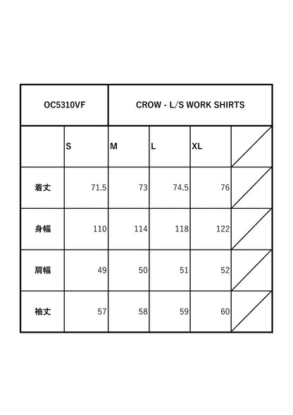 CROW - L/S WORK SHIRTS / OC5310VF