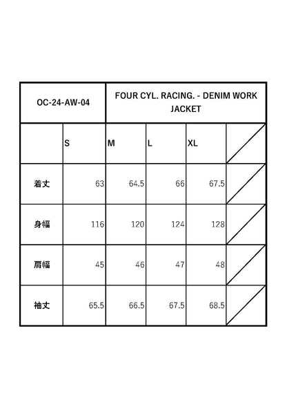 FOUR CYL. RACING. - DENIM WORK JACKET / OC-24-AW-04