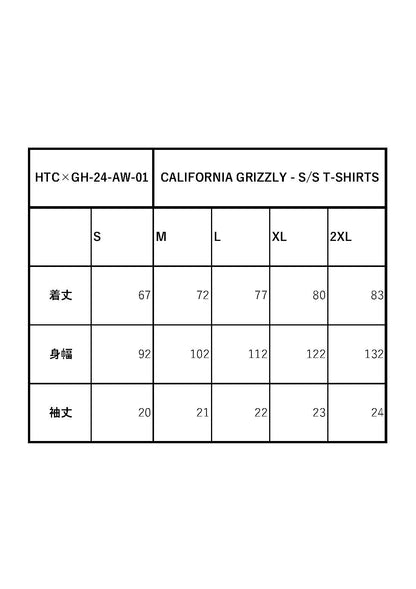 CALIFORNIA GRIZZLY - S/S T-SHIRTS / HTC x GH-24-AW-01