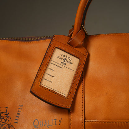 LEATHER TRAVEL BOSTON BAG "GLAD POSTALS"【vasco × GLADHAND】